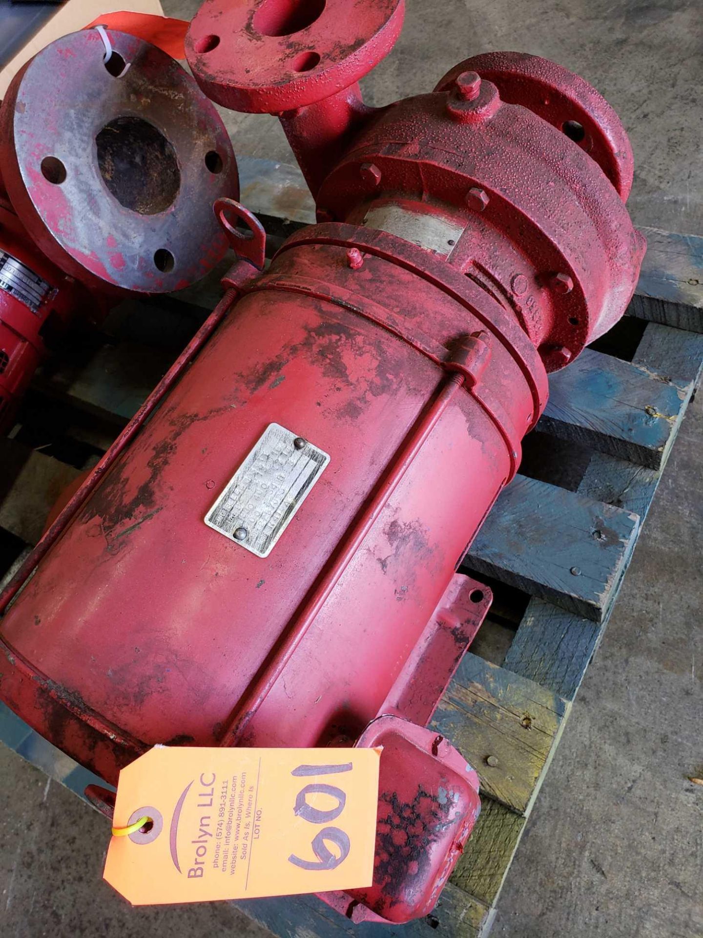 Bell and Gossett Type D4 pump model R413A. 230/460v. 3hp.