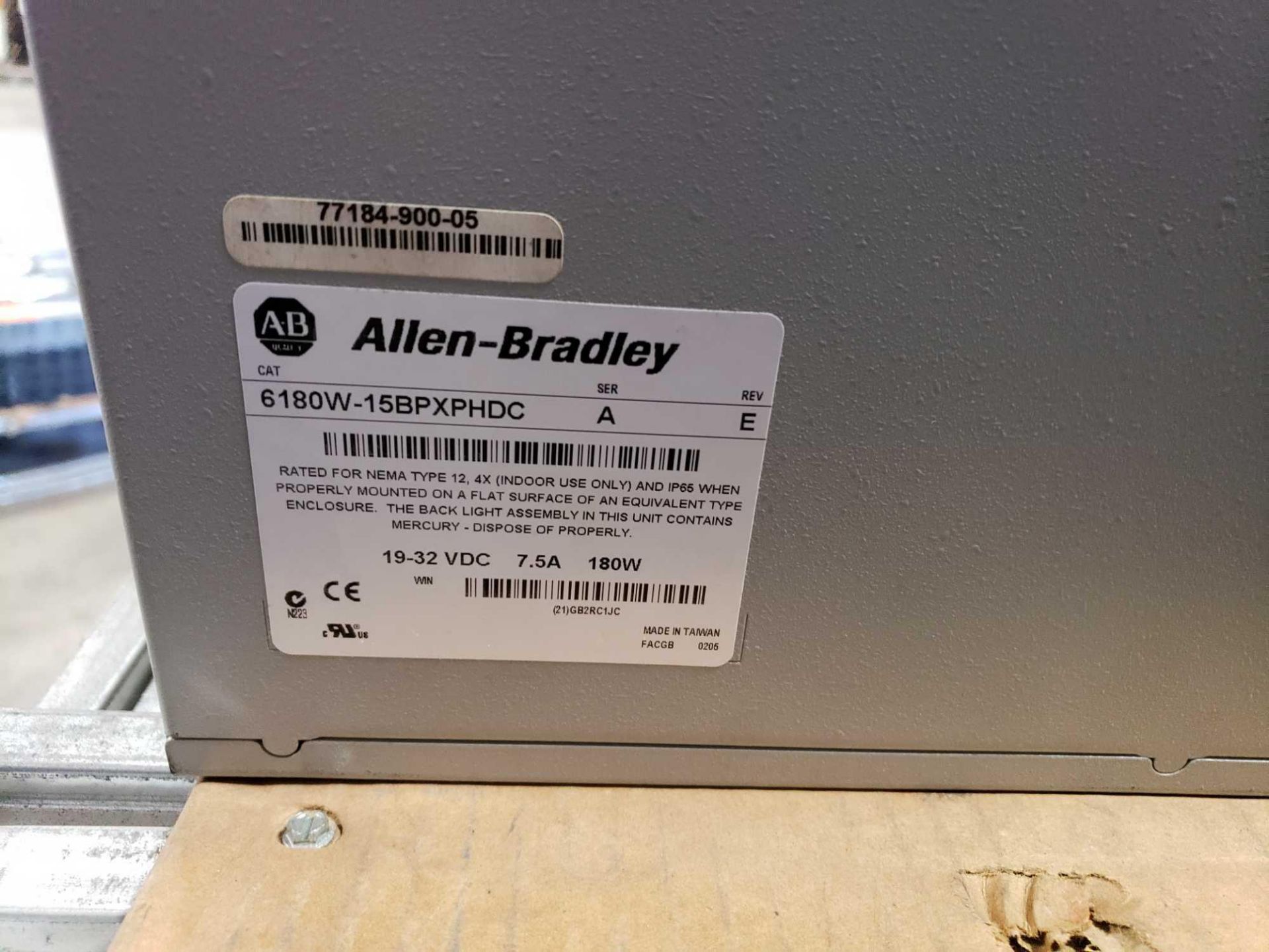 Allen Bradley Versaview 1500W catalog 6180W-15BPXPHDC user control interface. - Image 2 of 2