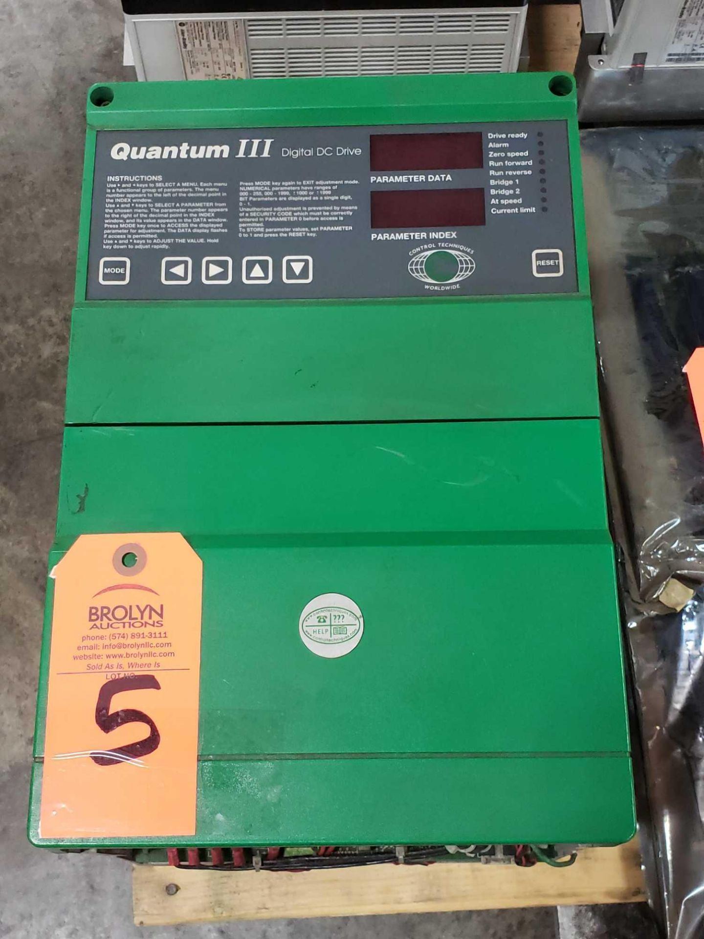 100hp Control Techniques Quantum III model M210-14M-R drive.