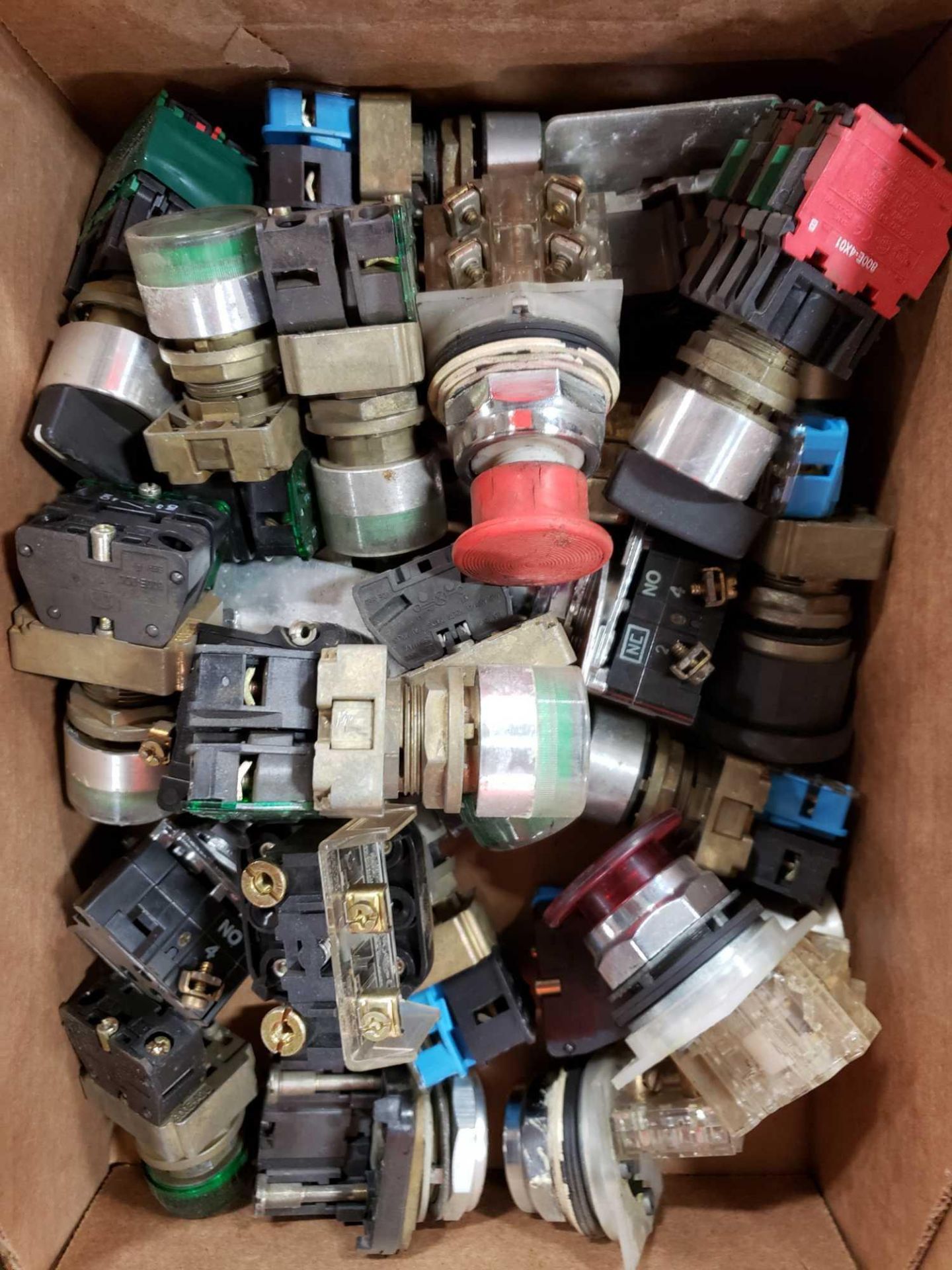 Box of assorted electrical components as pictured. - Image 2 of 2