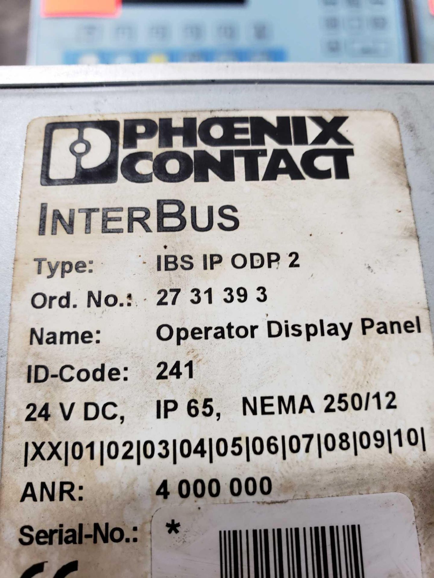 Phoenix Contact Interbus Mode IBS-IP-ODP-2 operator display panel. - Image 2 of 2