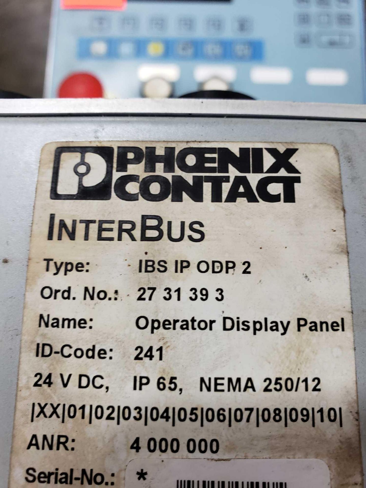 Phoenix Contact Interbus Mode IBS-IP-ODP-2 operator display panel. - Image 2 of 2