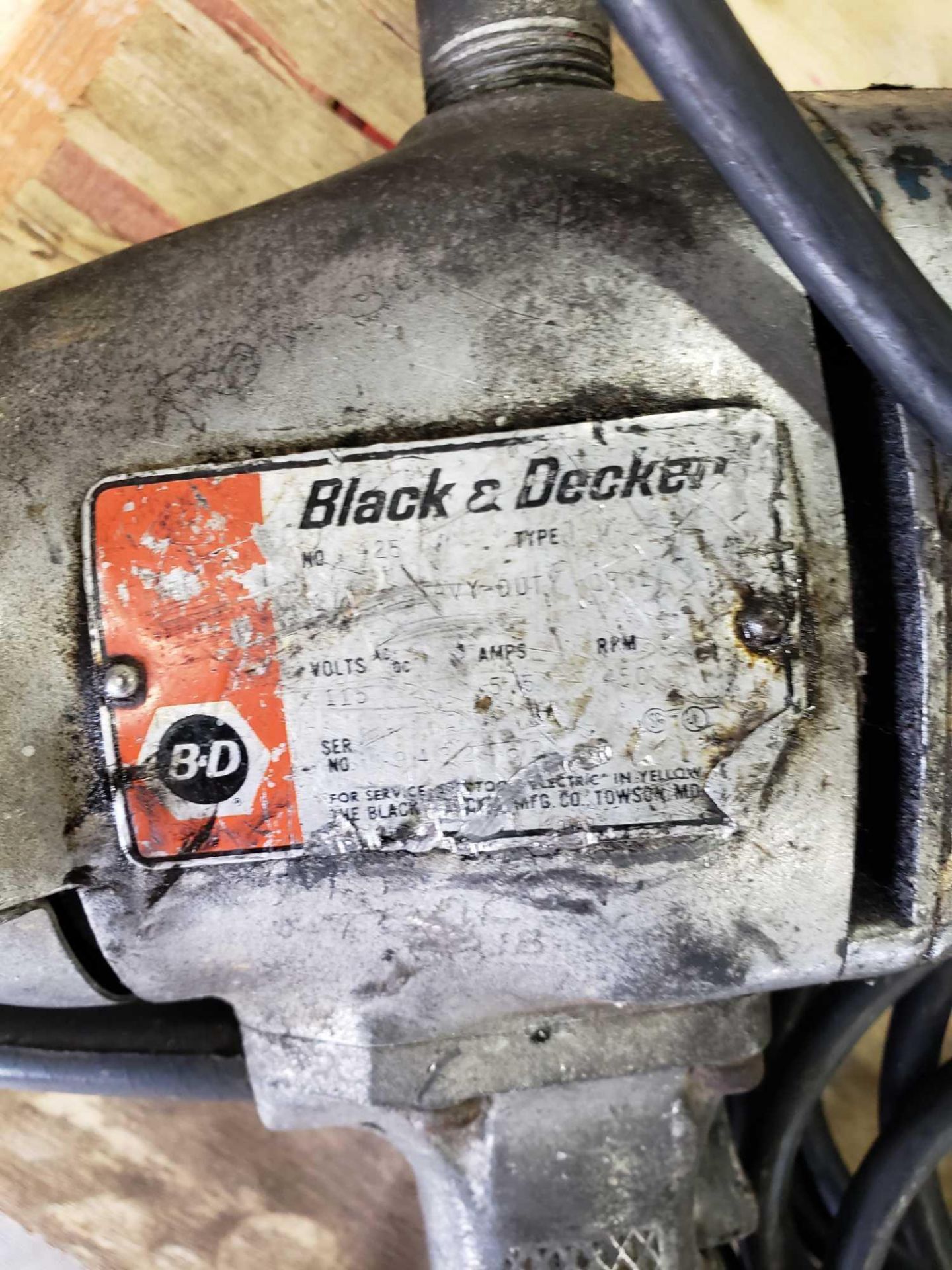 Qty 2 - Black and Decker 1/2" drills. 110v single phase. - Image 3 of 5