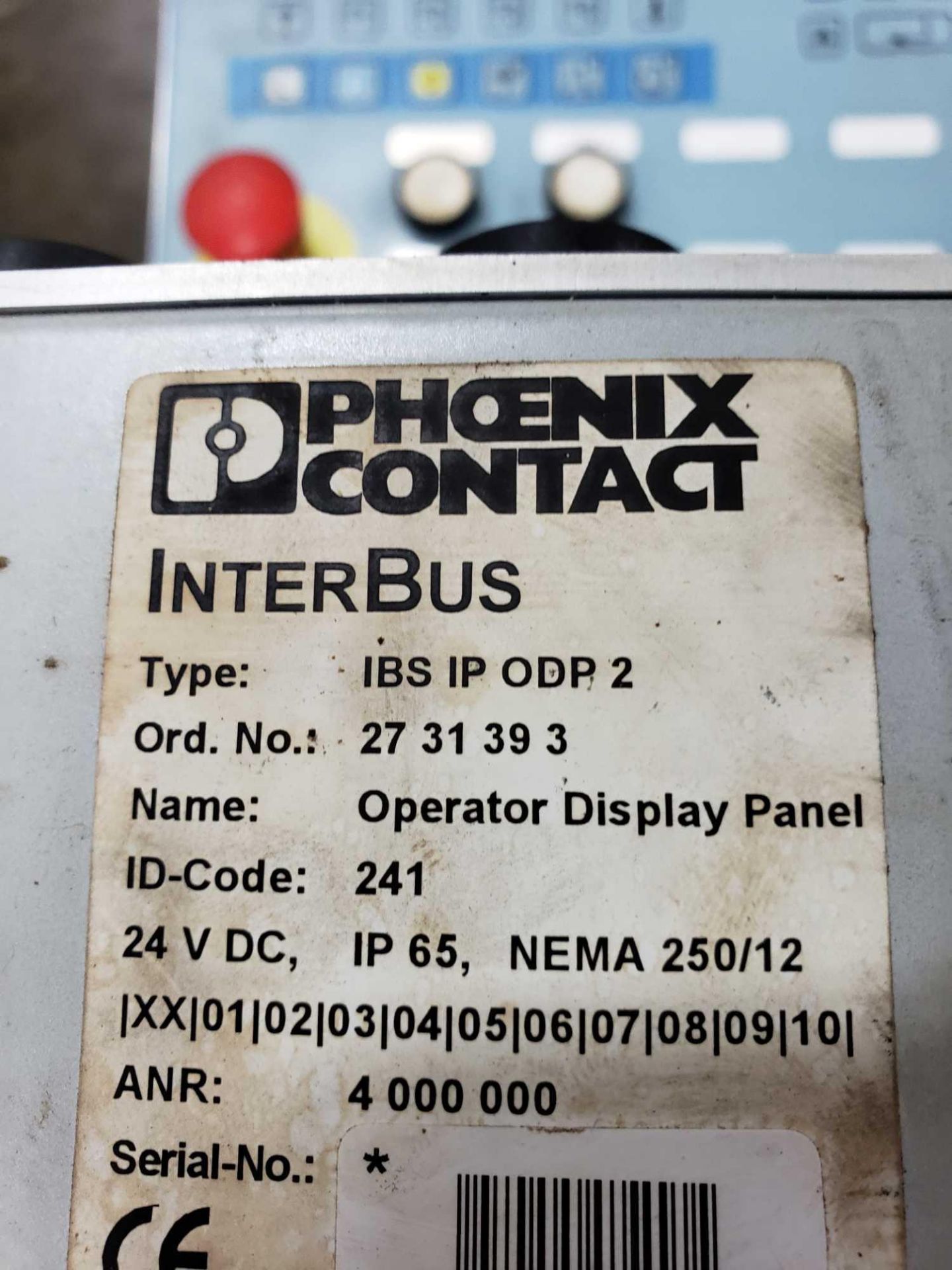 Phoenix Contact Interbus Mode IBS-IP-ODP-2 operator display panel. - Image 2 of 2