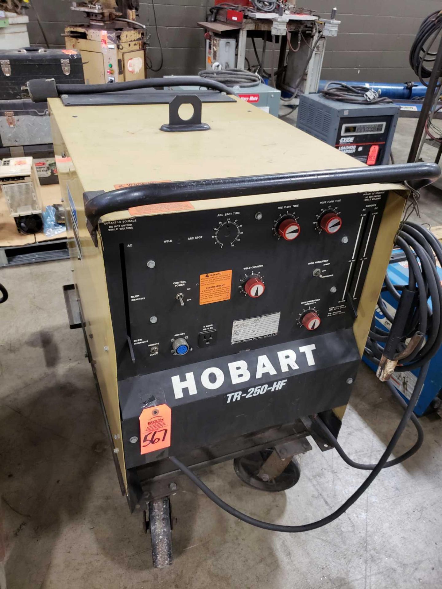 Hobart Welder Model TR-250-HF welding power supply. 208-230/460v 3 phase.