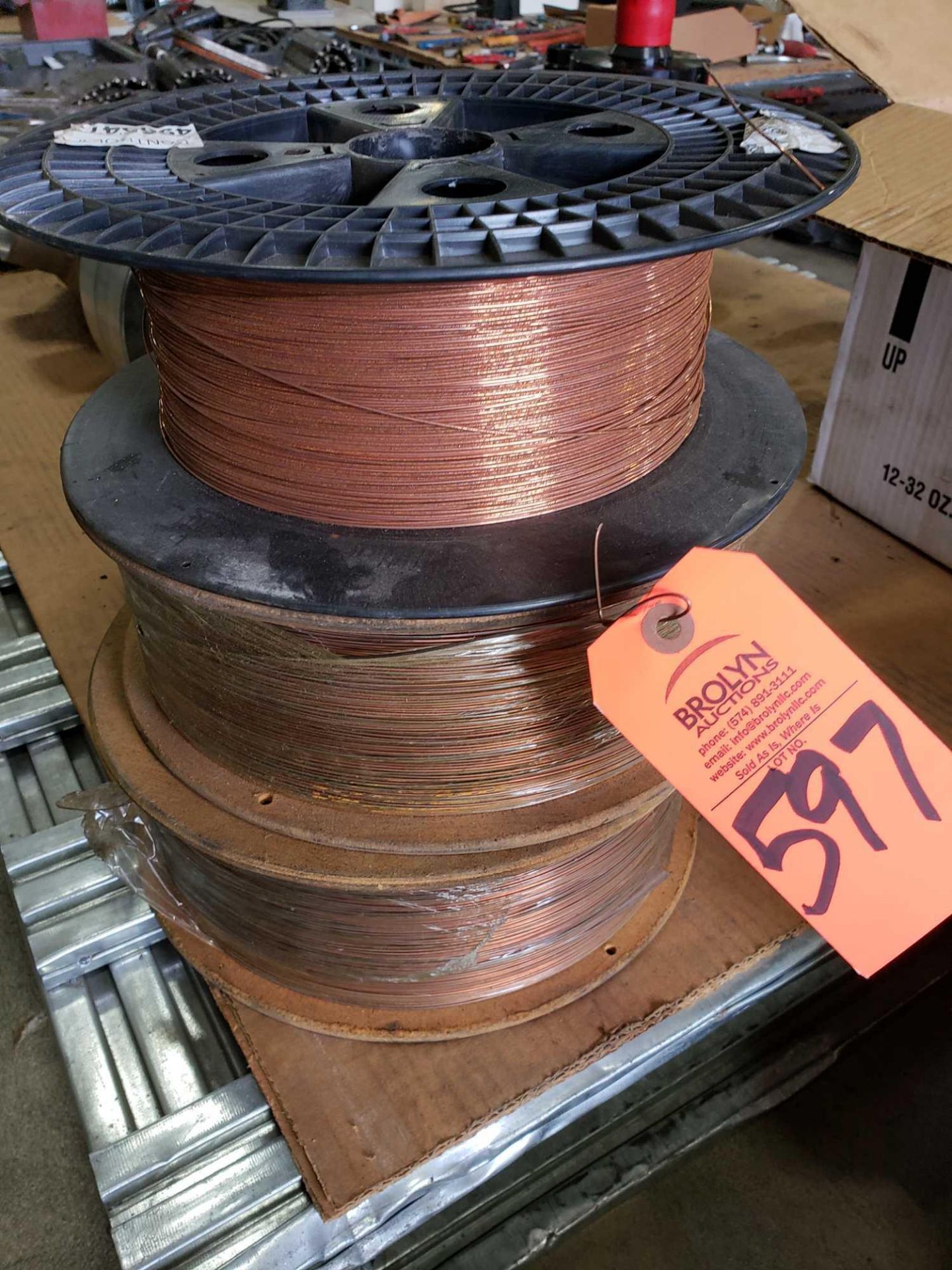 Qty 3 - rolls of assorted welding wire.
