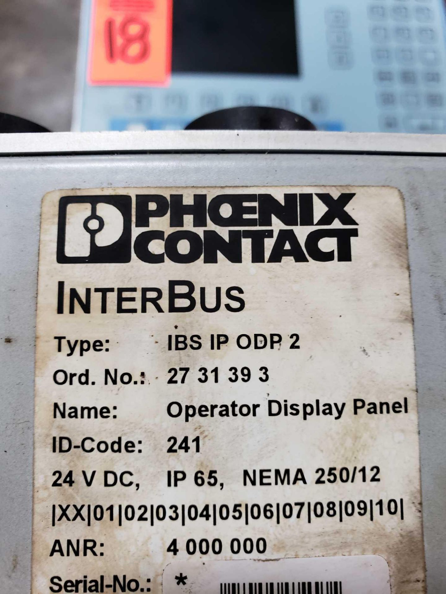 Phoenix Contact Interbus Mode IBS-IP-ODP-2 operator display panel. - Image 2 of 2