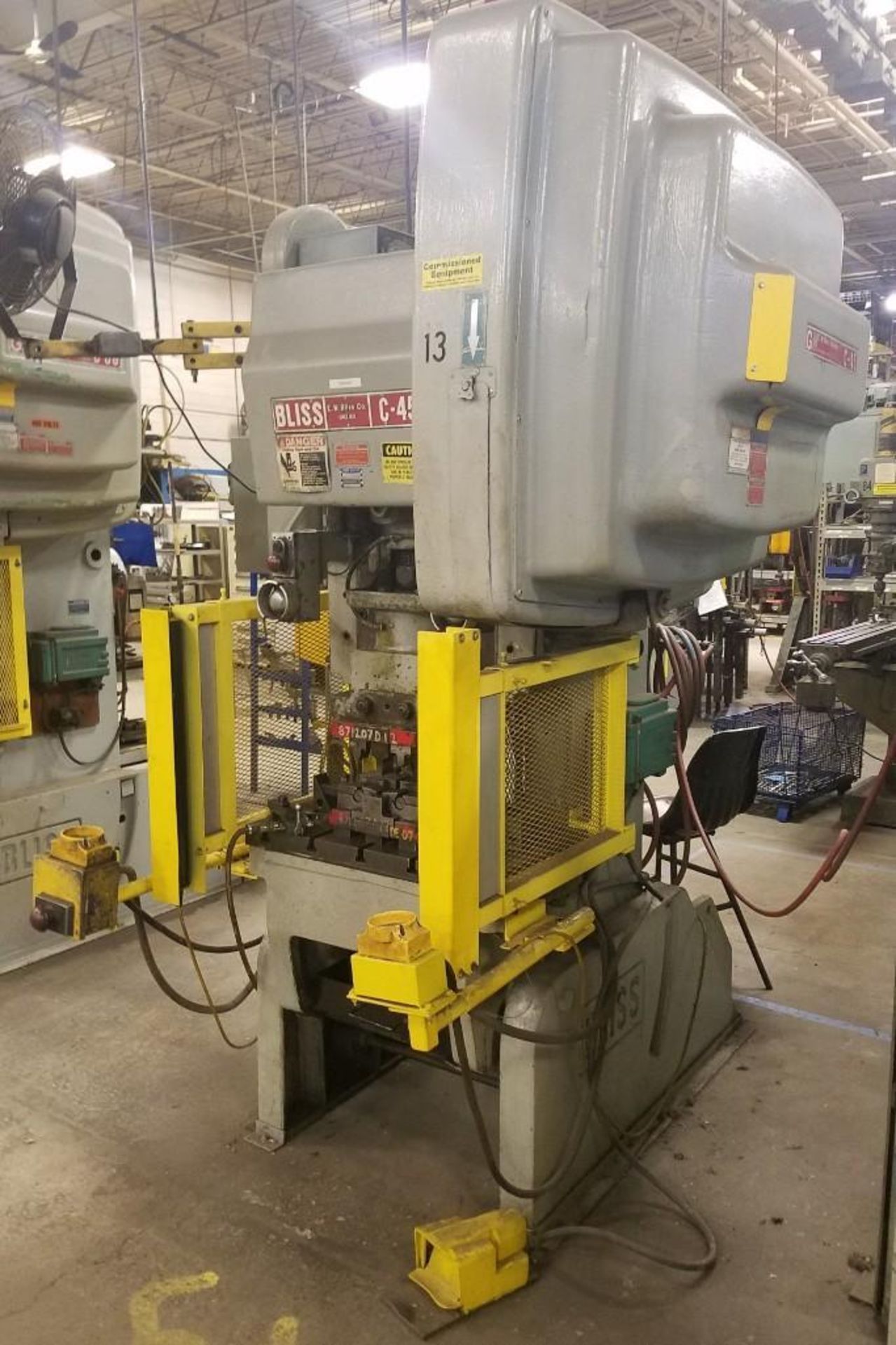 **Located in Brook Park, OH** 45 ton Bliss C-45 OBI type mechanical press with air clutch.