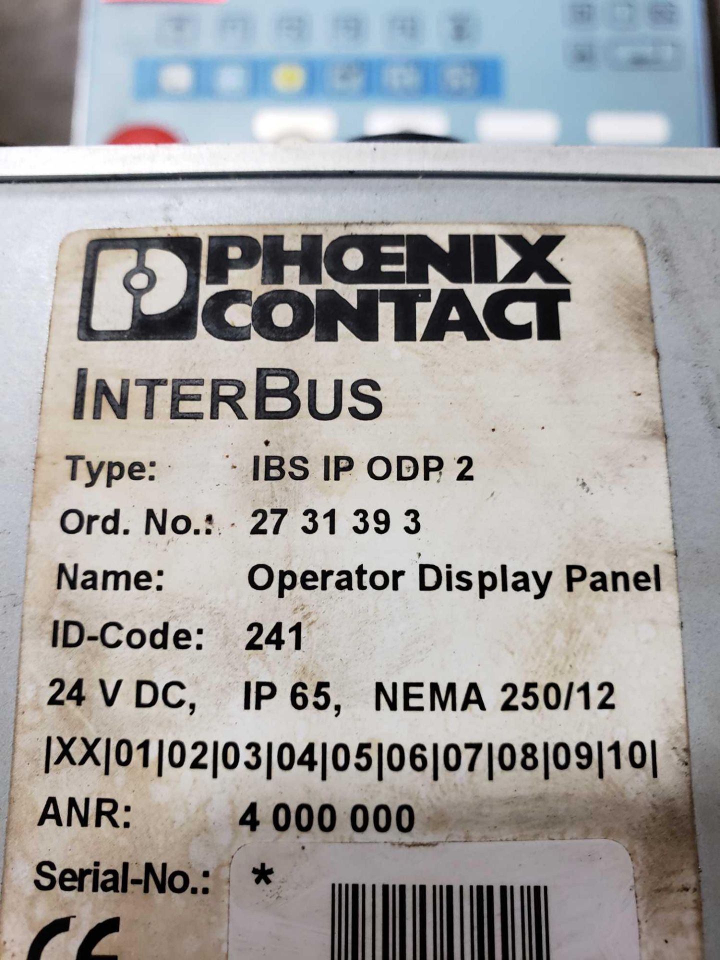 Phoenix Contact Interbus Mode IBS-IP-ODP-2 operator display panel. - Image 2 of 2
