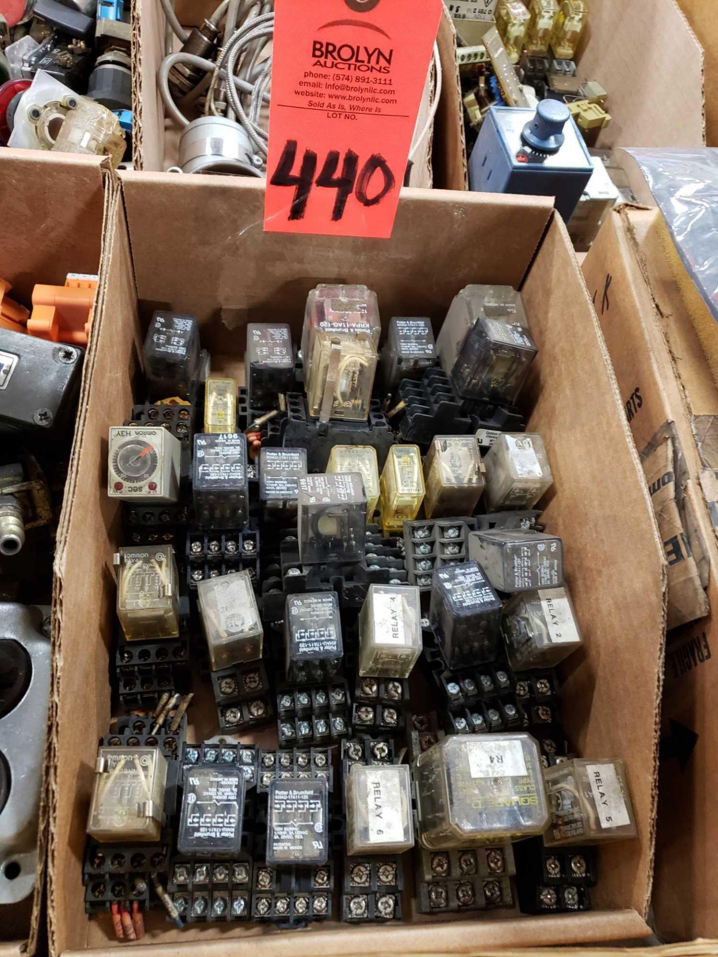 Box of assorted electrical as pictured.