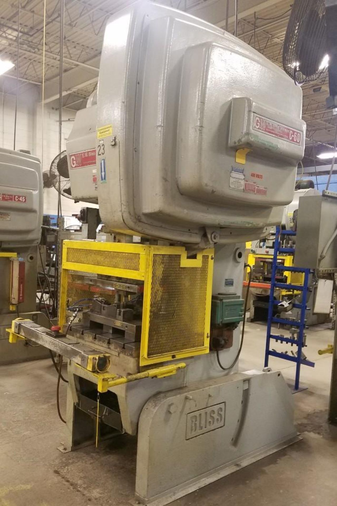 **Located in Brook Park, OH** 60 ton Bliss C-60 OBI type mechanical press with air clutch.