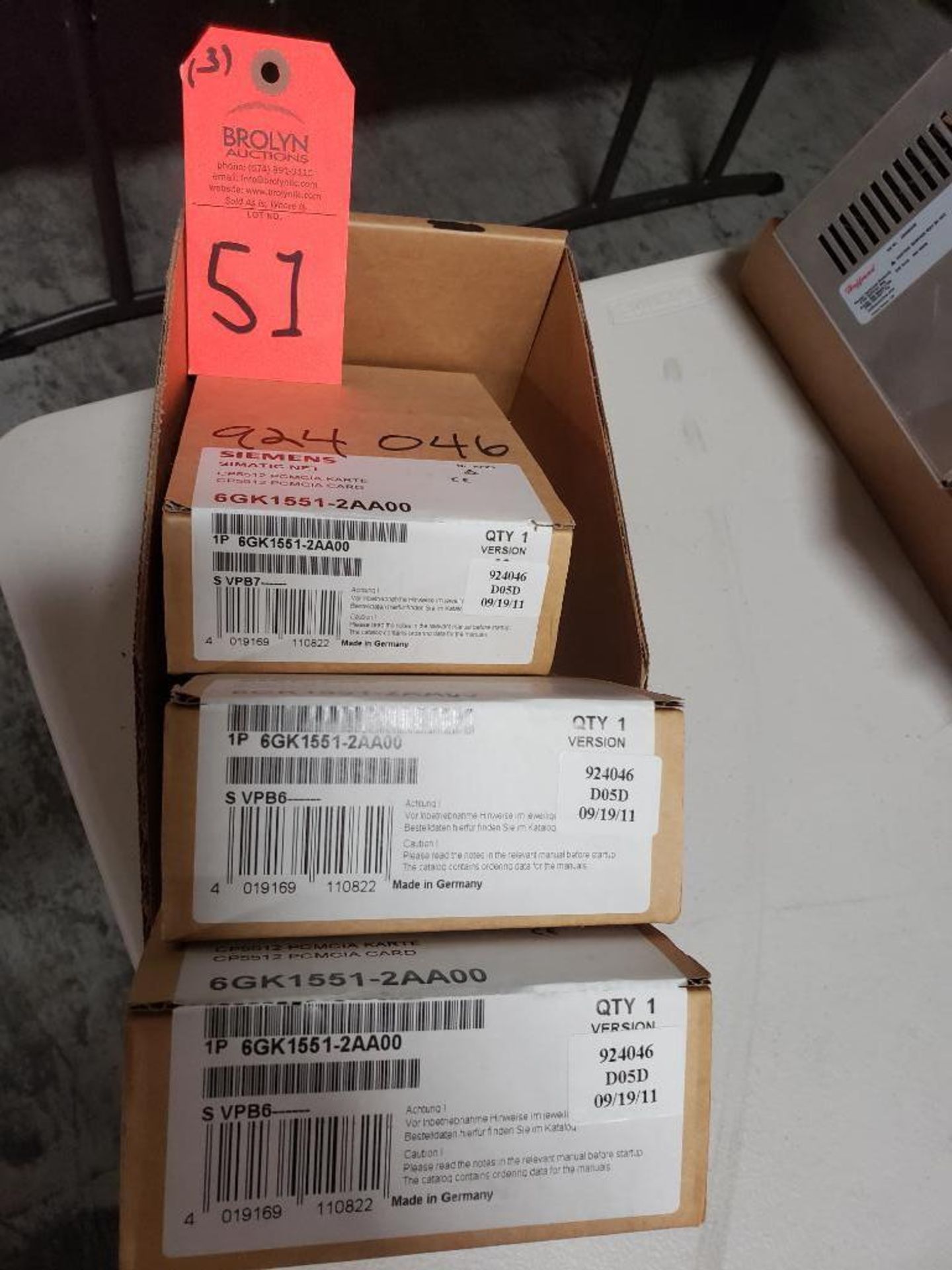 Qty 3 - Siemens Simatic model 6GK1551-2AA00. New in boxes.