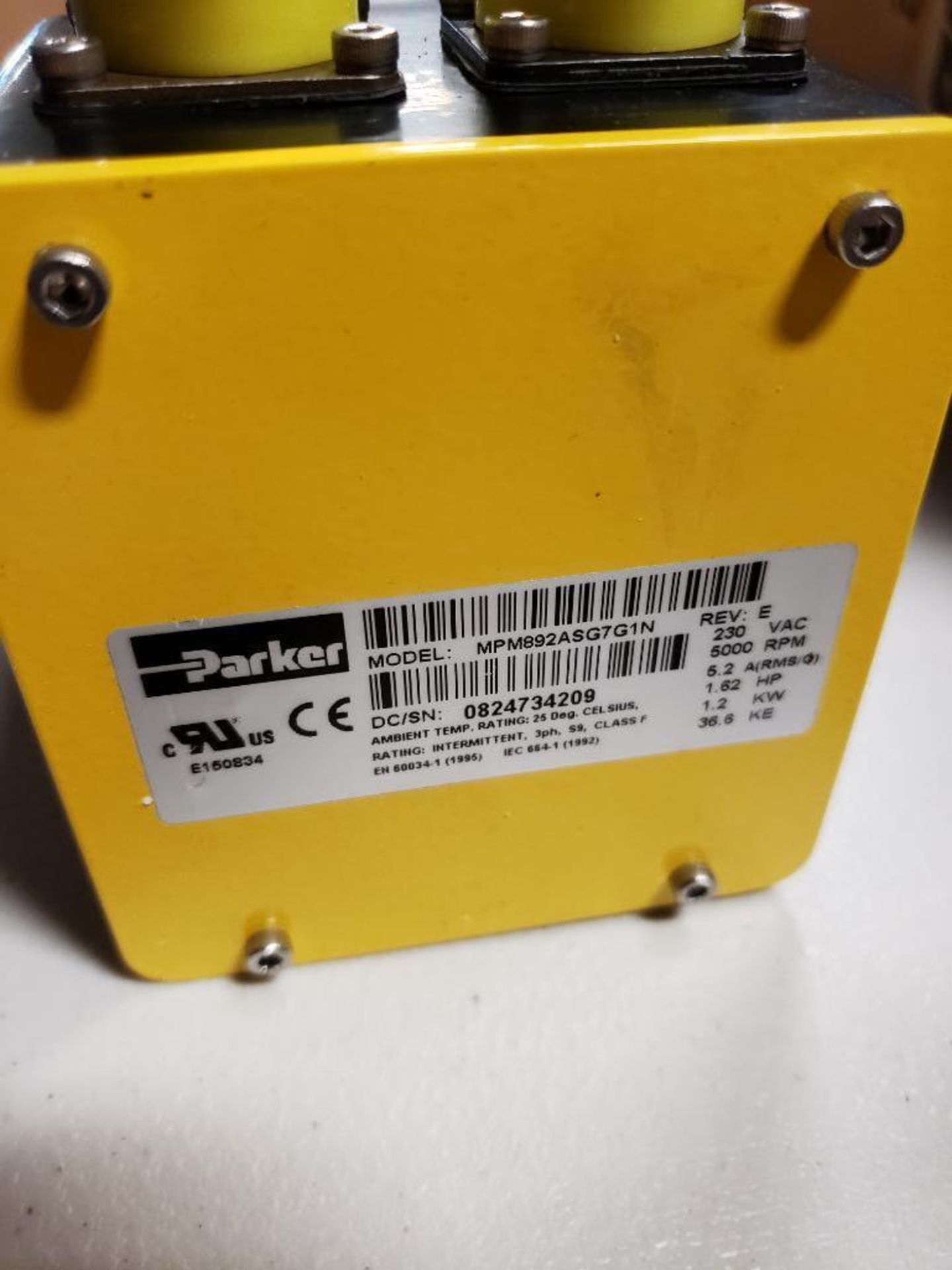 Qty 1 - Parker servo motor Model MPM892ASG7G1N, new in box. - Image 6 of 8