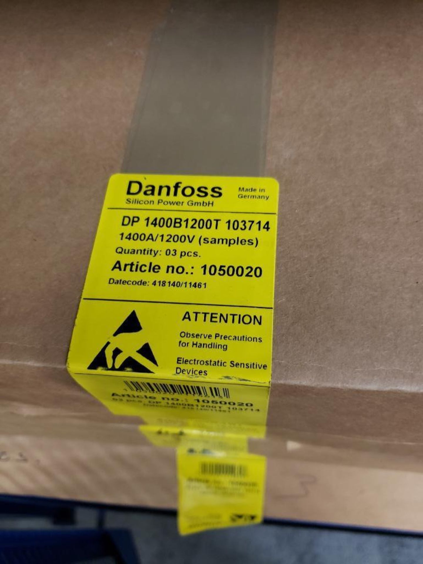 Qty 5 boxes of 3 - Danfoss model DP-1400B1200T. New in boxes. - Image 4 of 4