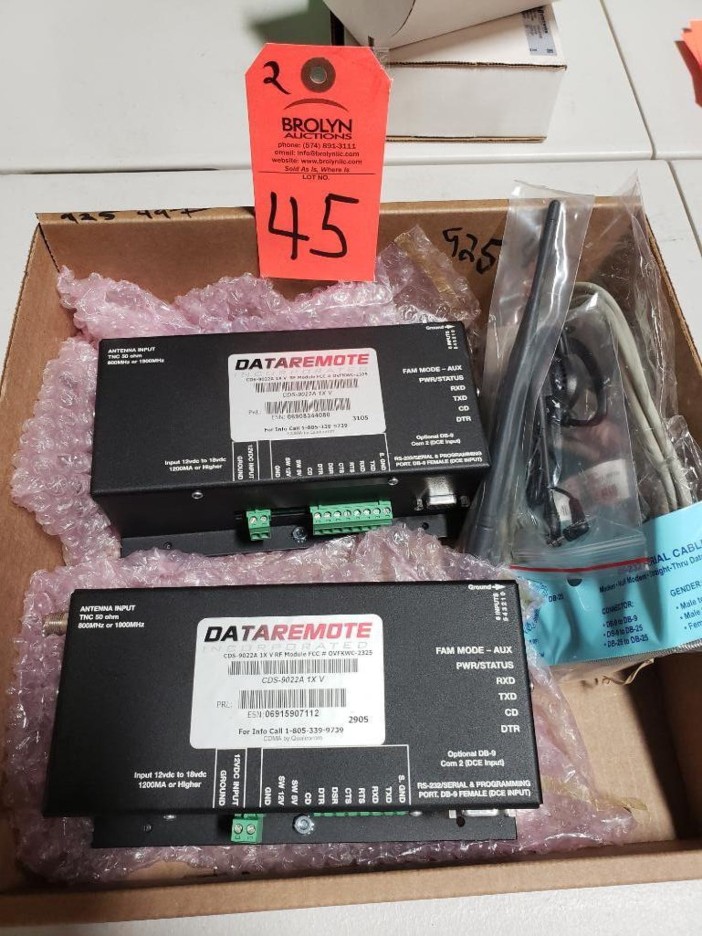 Qty 2 - Dataremote model CDS-9022-1X-V. New as pictured.