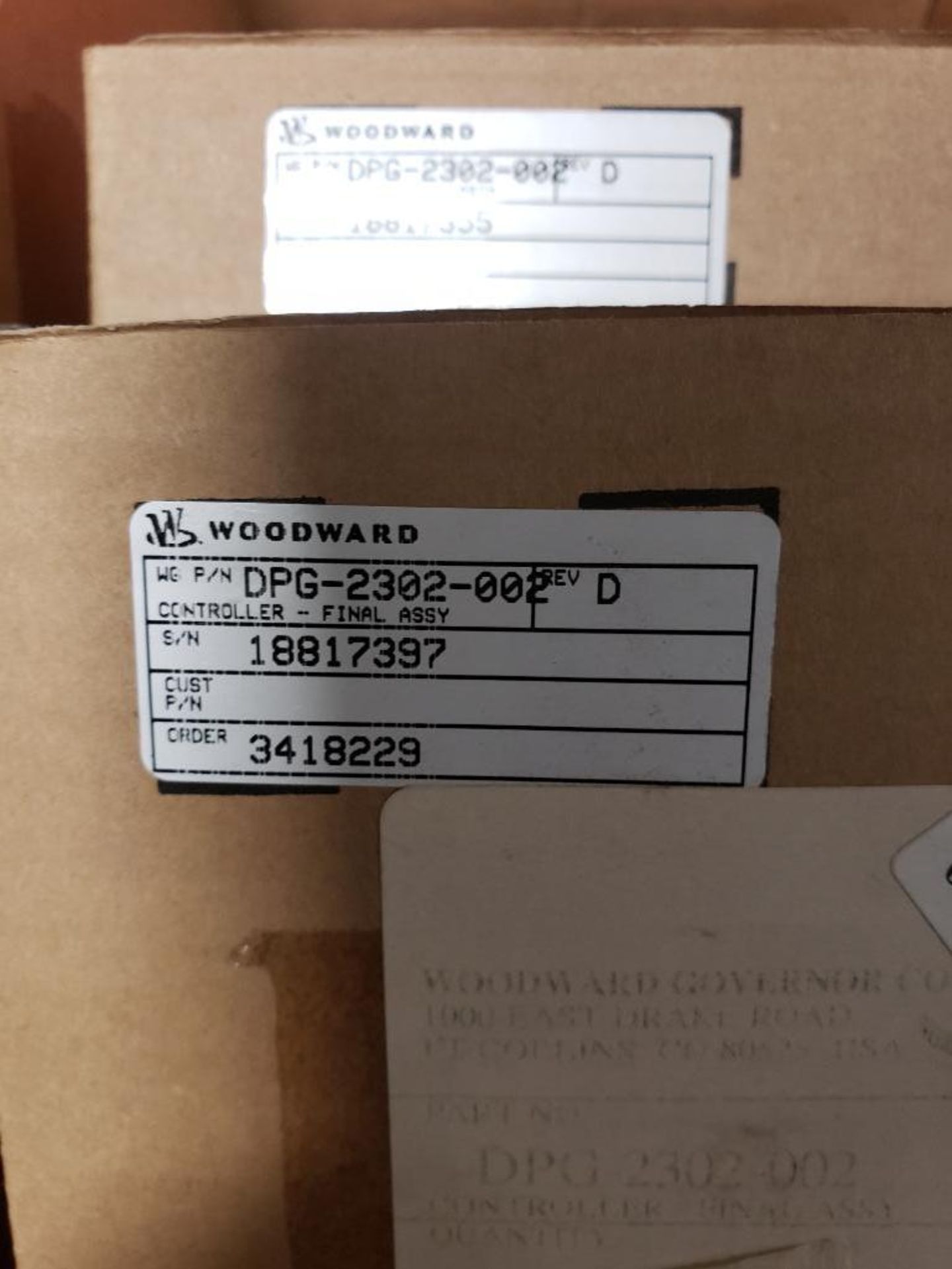 Qty 3 - Woodward part number DPG-2302-002. New in boxes. - Image 2 of 2