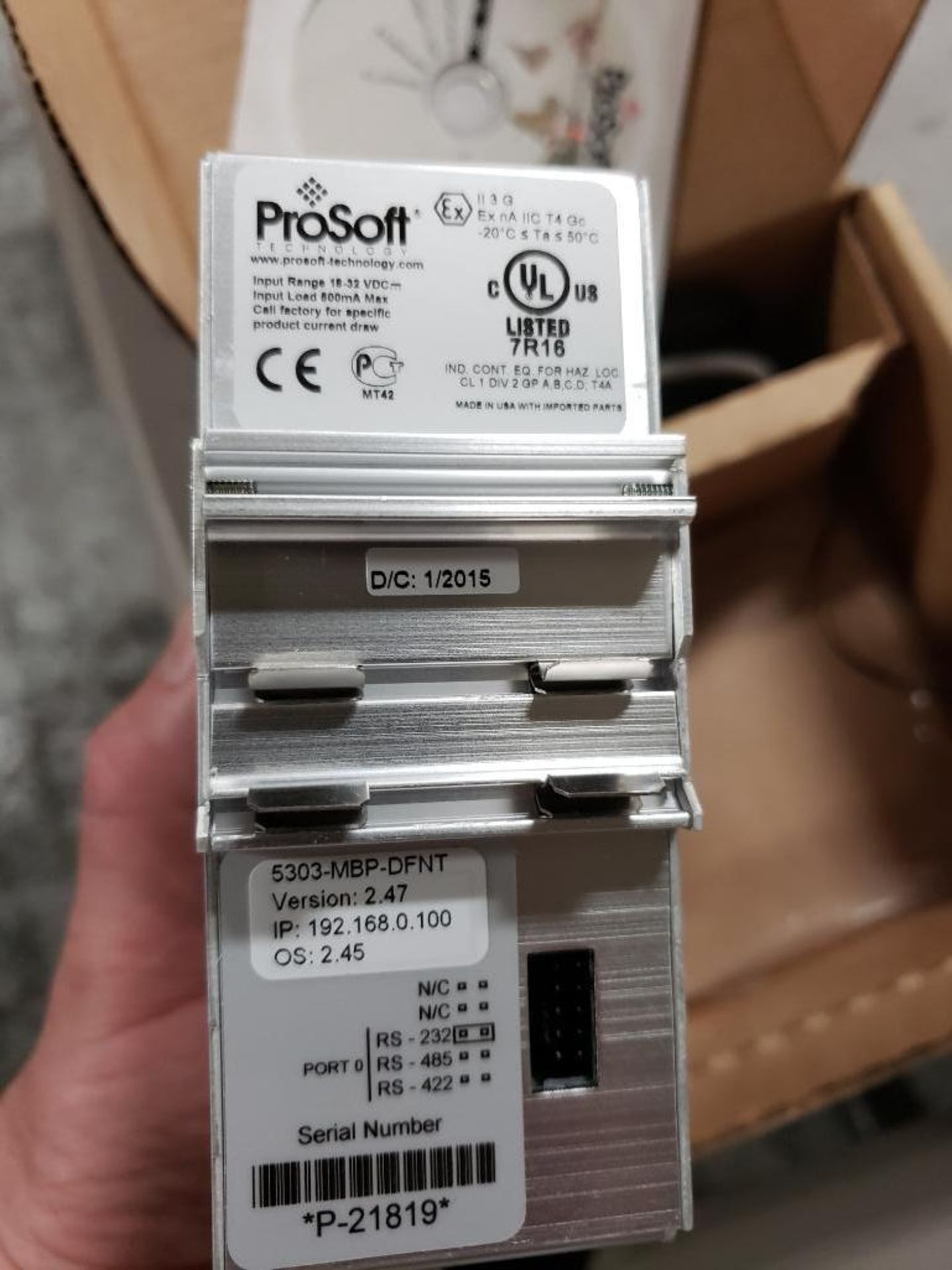 ProSoft Model 5303-MBP-DFNT, new in box as pictured. - Image 3 of 3