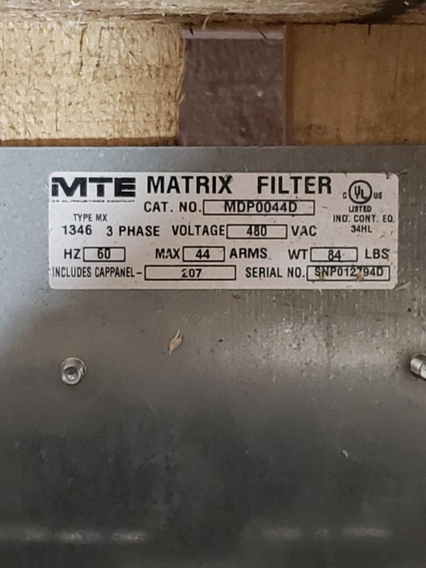 MTE matrix filter catalog number MDP0044D. New. - Image 5 of 6