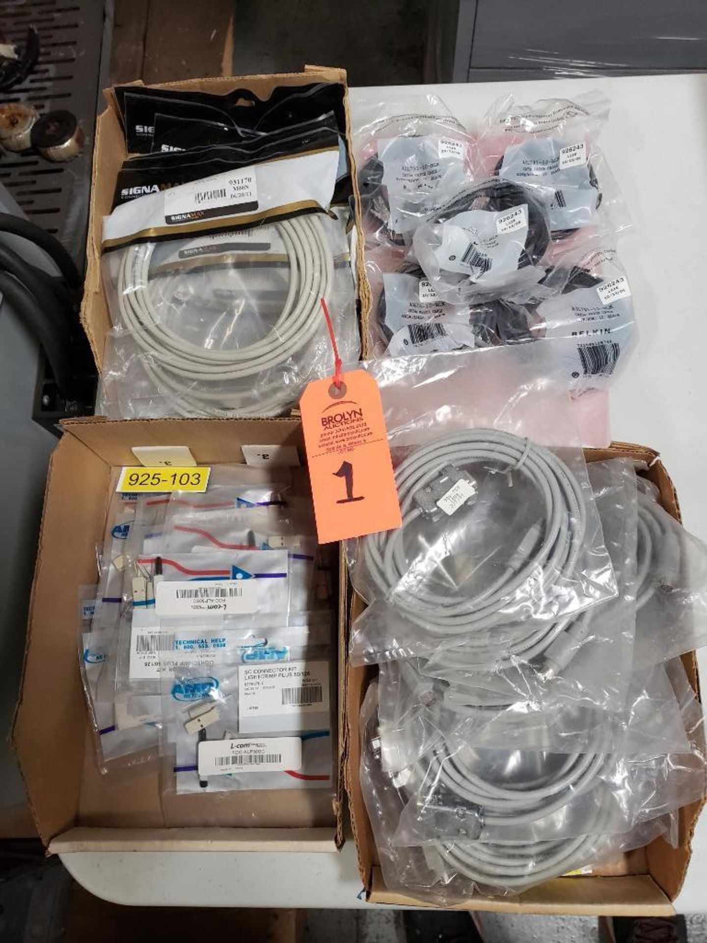 Assorted new electrical components as pictured.