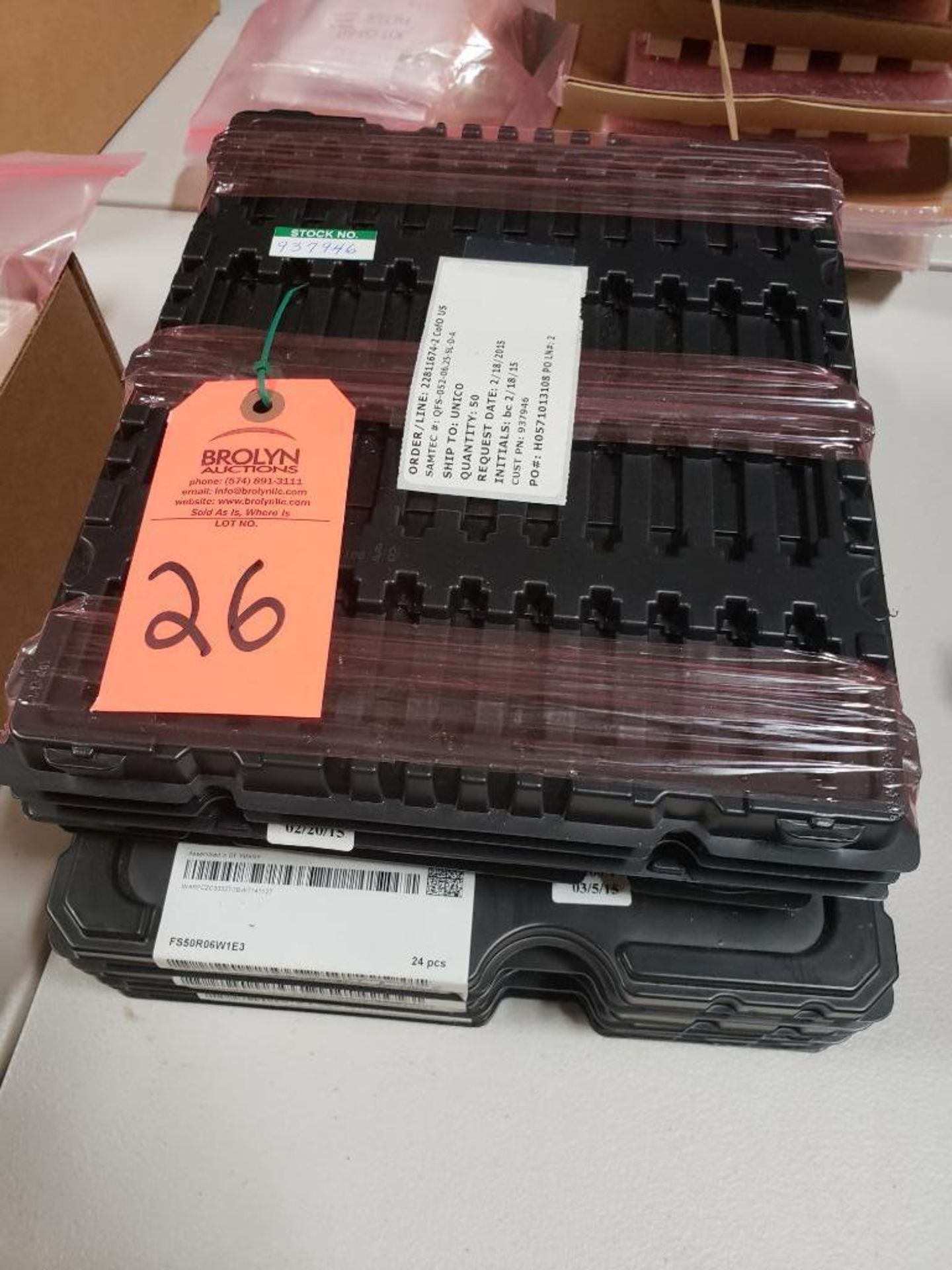 Qty 77 - Samtec QFS-052-06.25-SL-D-A. New in bulk package as pictured.