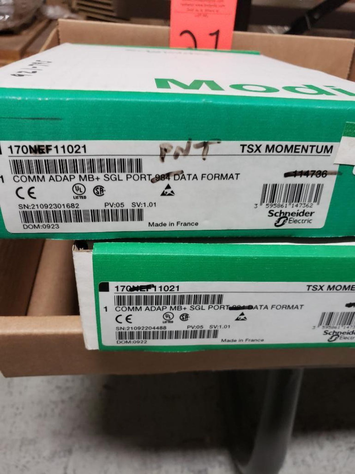 Qty 2 - Schneider Modicon model 170PNT11020. New in boxes. - Image 2 of 3
