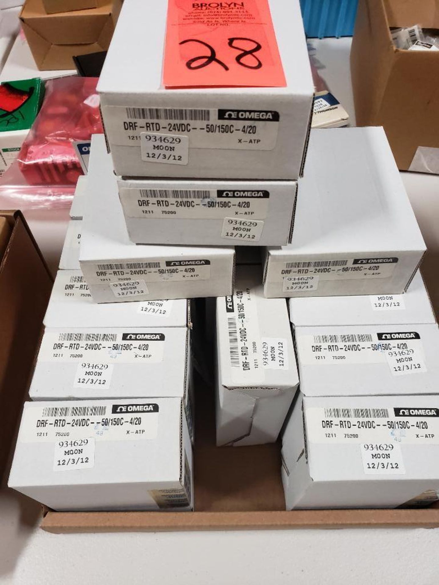 Qty 17 - Omega model DRF-RTD-24VDC-50/150C-4/20. New in boxes.