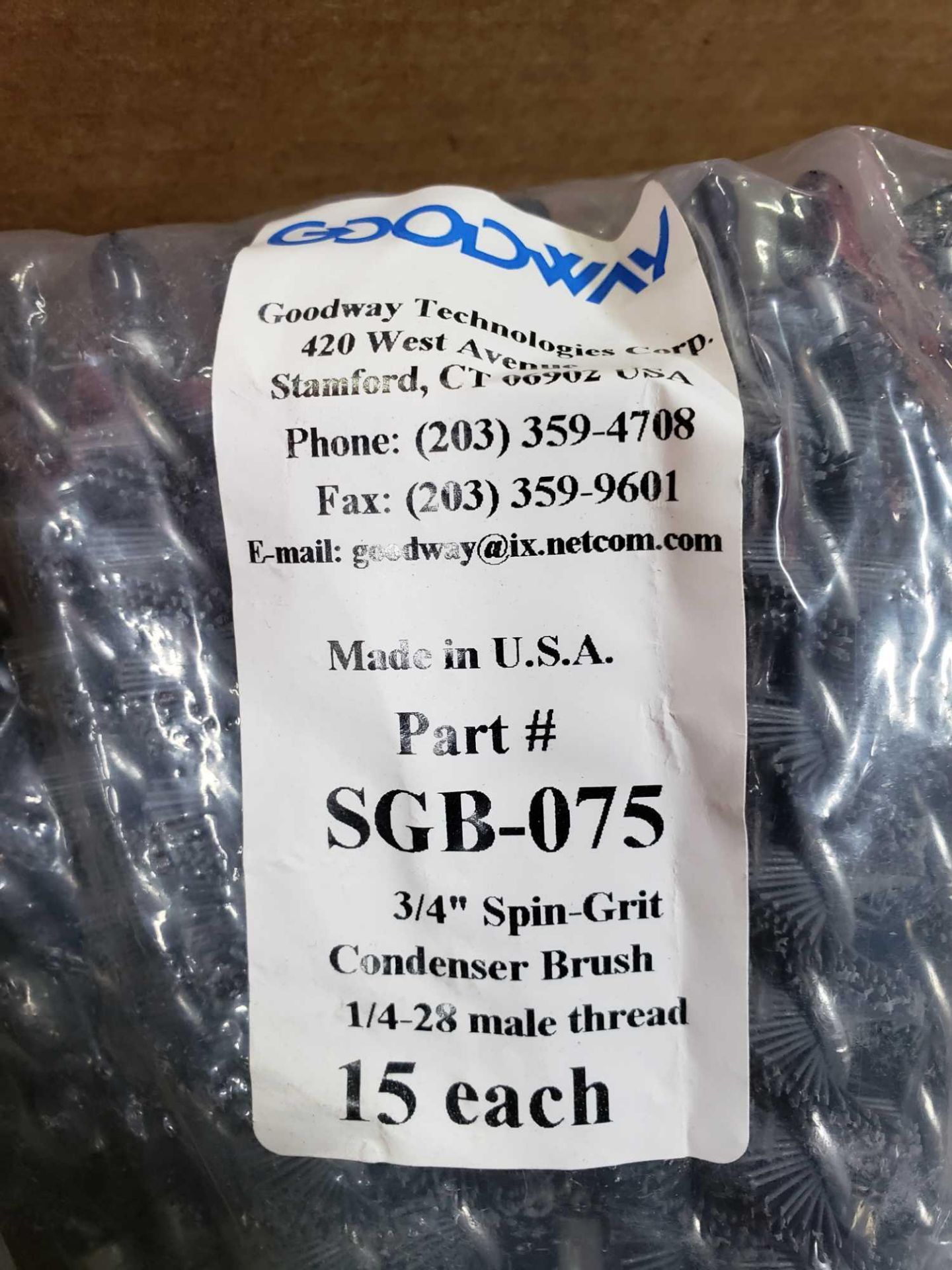 Qty 45 - Goodway model SGB-075 condenser brushes. NEW in package. - Image 2 of 2