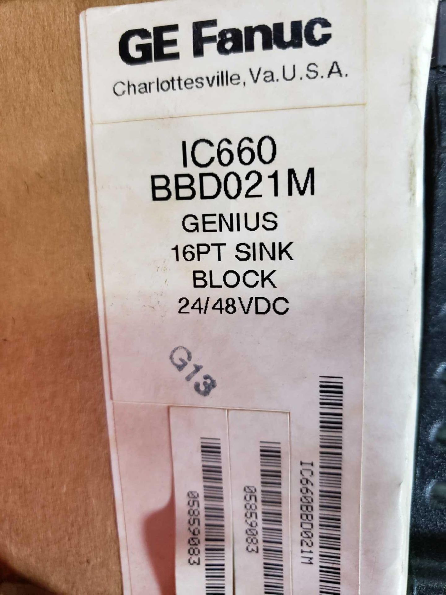 GE Fanuc model IC660BBD021 M genius sink block. New in box. - Image 2 of 2