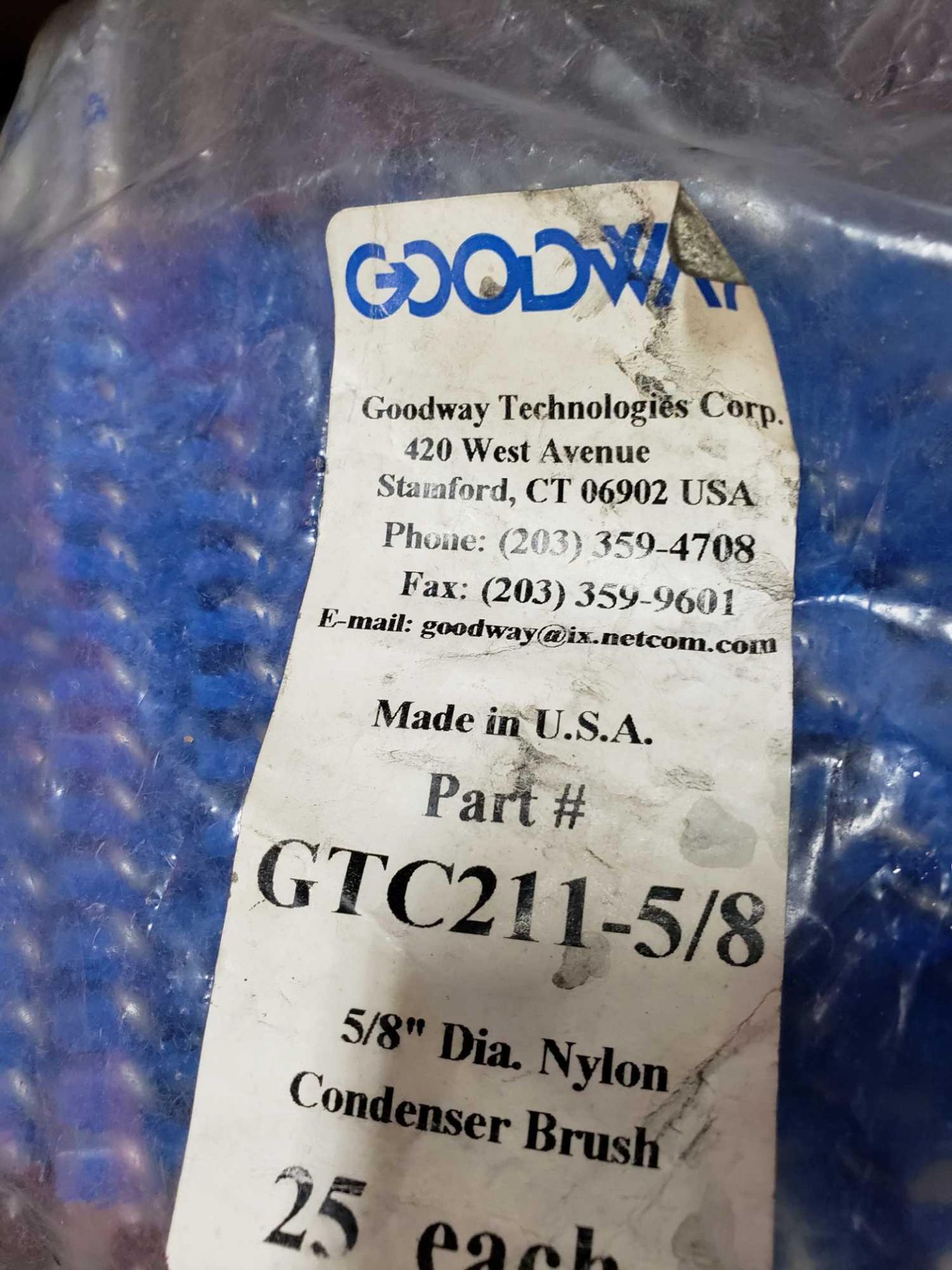 Qty 93 - Goodway model GTC211-5/8 condenser brushes. NEW in package. - Image 2 of 2