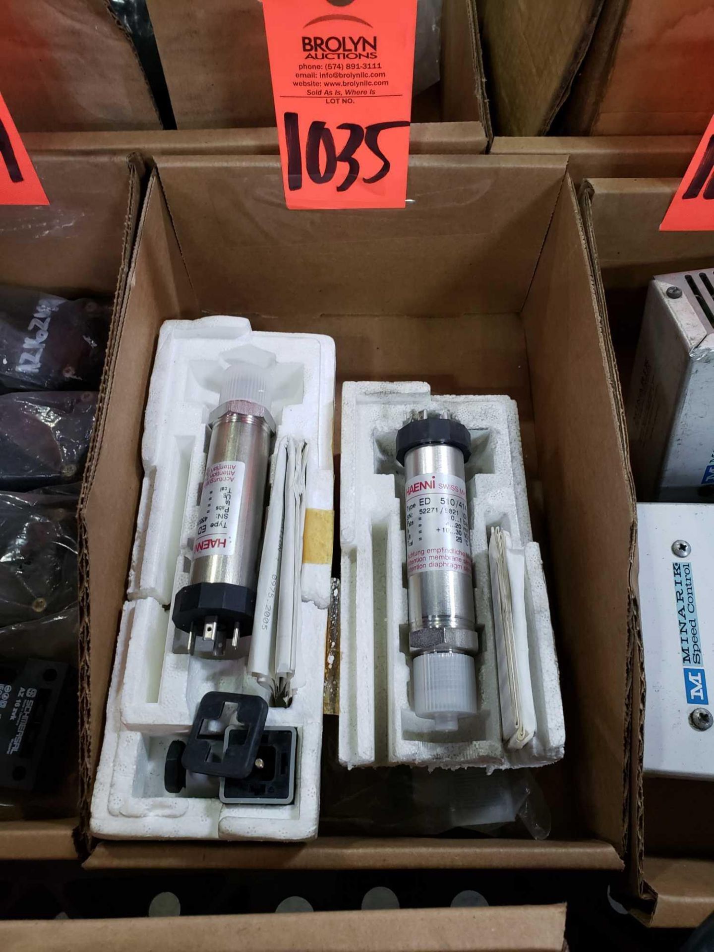 Qty 2 - Haenni model ED510 part ED-510/414.211/025. Pressure transmitter. New as pictured.