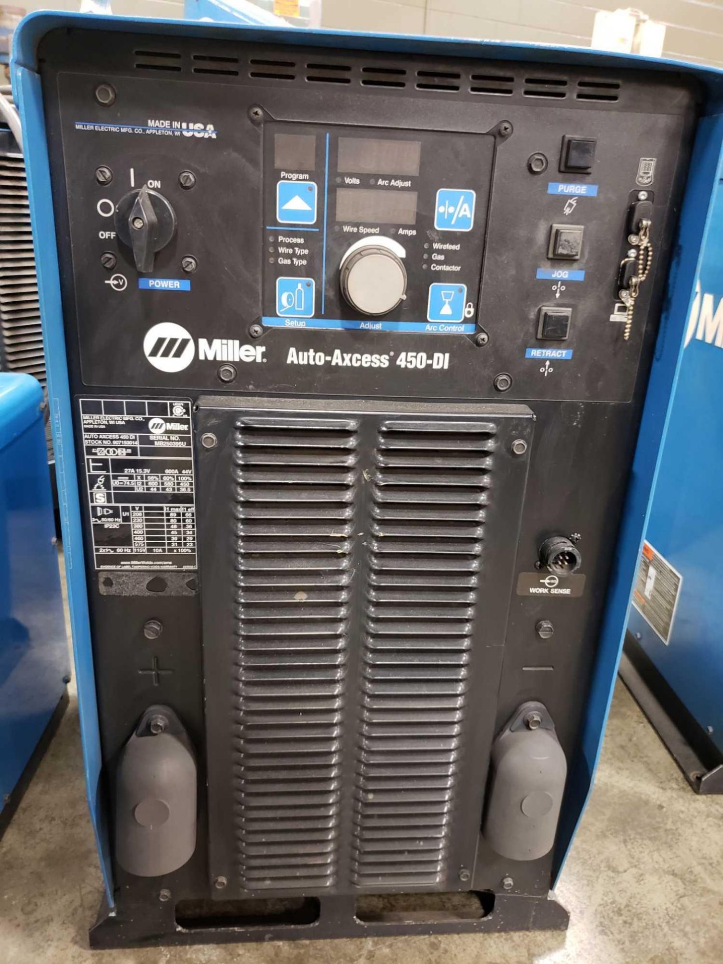 Miller AutoAxcess 450DI welder power supply. 3 phase 208575v. This