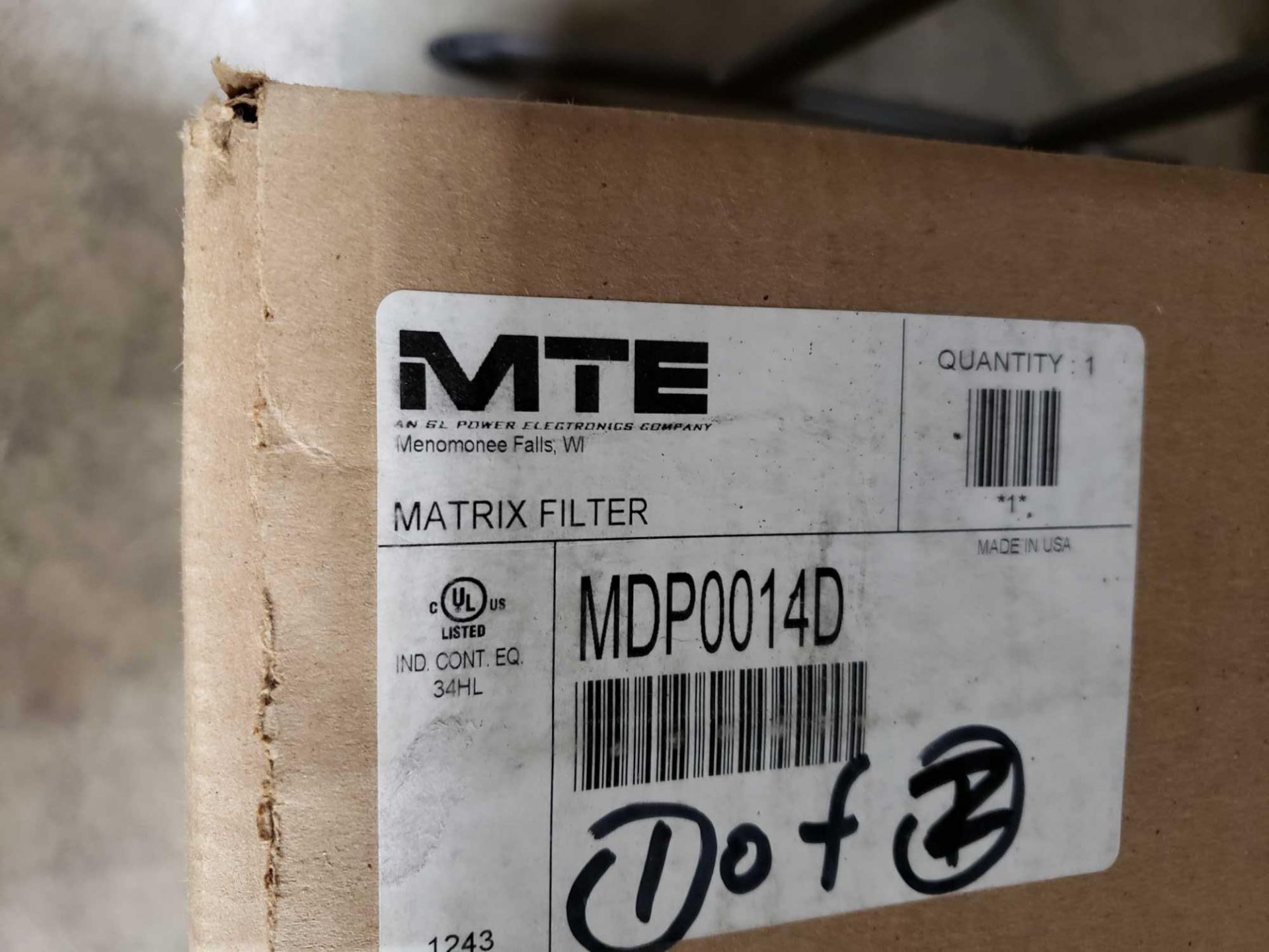Qty 2 - MTE Matrix Filters model MDP0014D. - Image 2 of 3