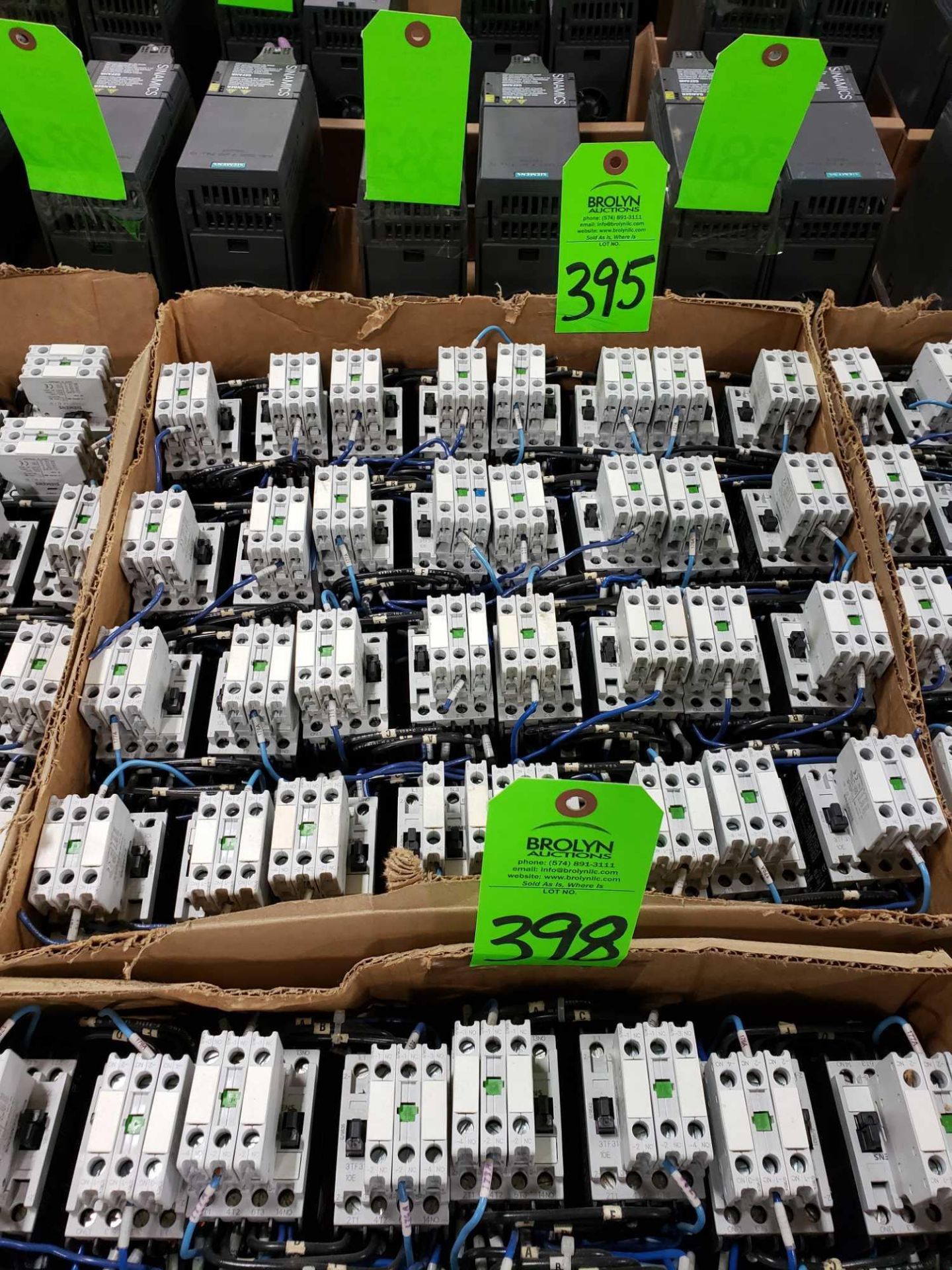 Large assortment of contactors.