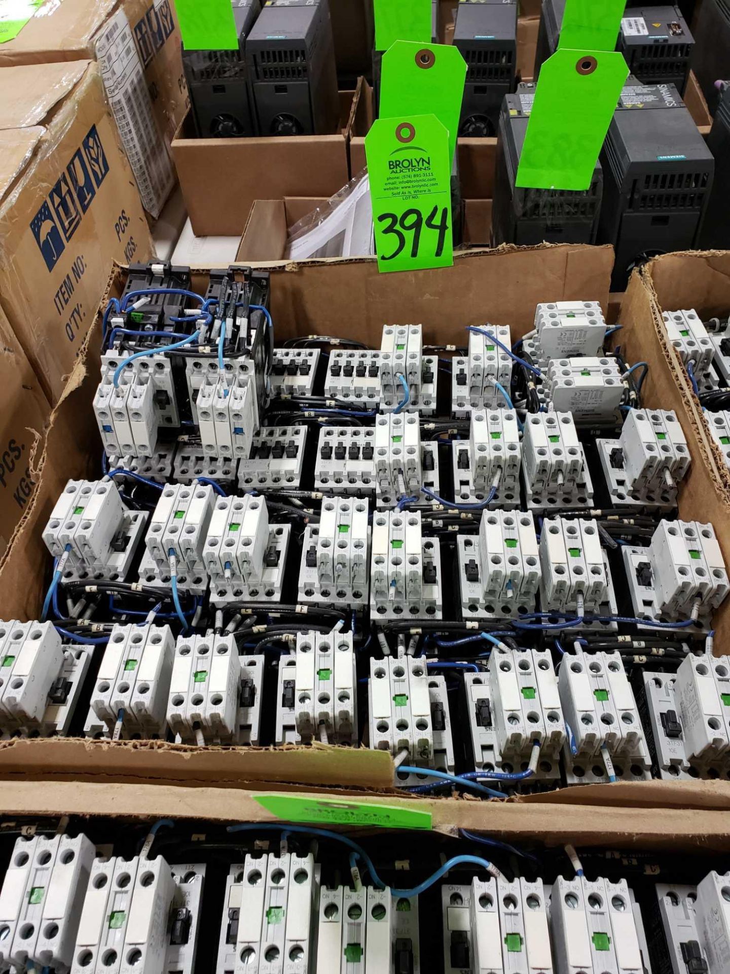 Large assortment of contactors.