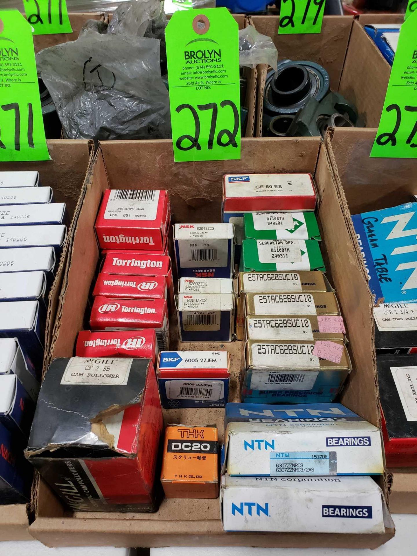Lot of assorted bearings. New in boxes.