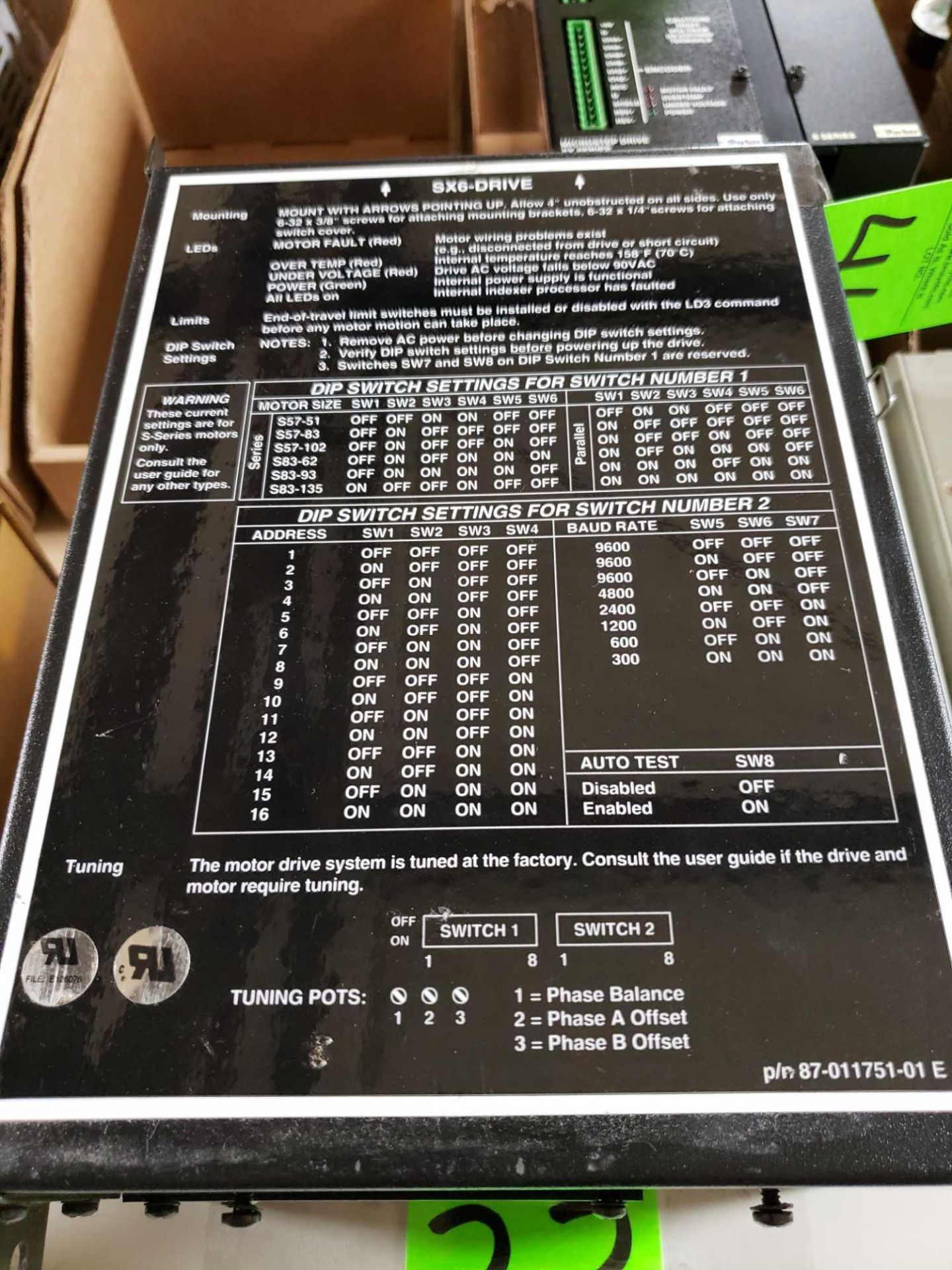 Parker Compumotor model SX6-drive. - Image 2 of 2