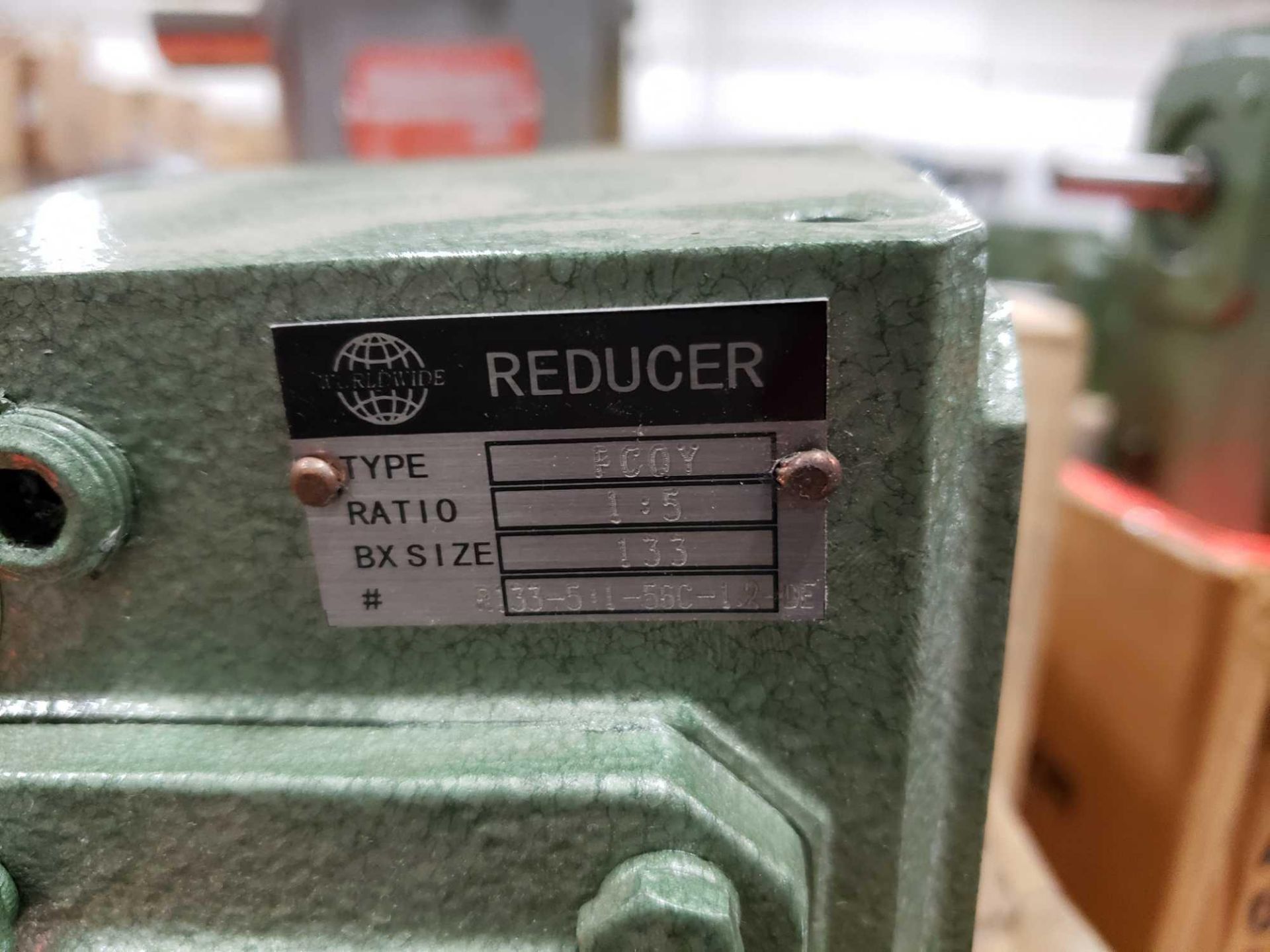 Worldwide Electric Corp gear reducer type FCOY, 1:5 ratio, BX size 133. New in box. - Image 2 of 2