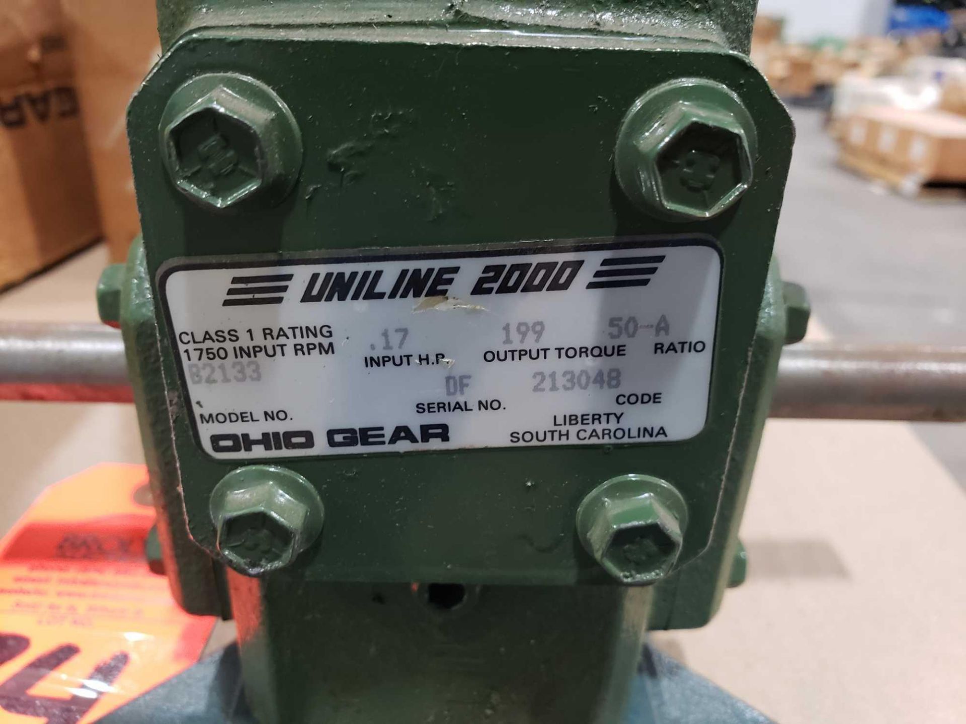 UniLine 2000 Ohio Gear model B2133, ratio 50-A. New without box. - Image 2 of 2