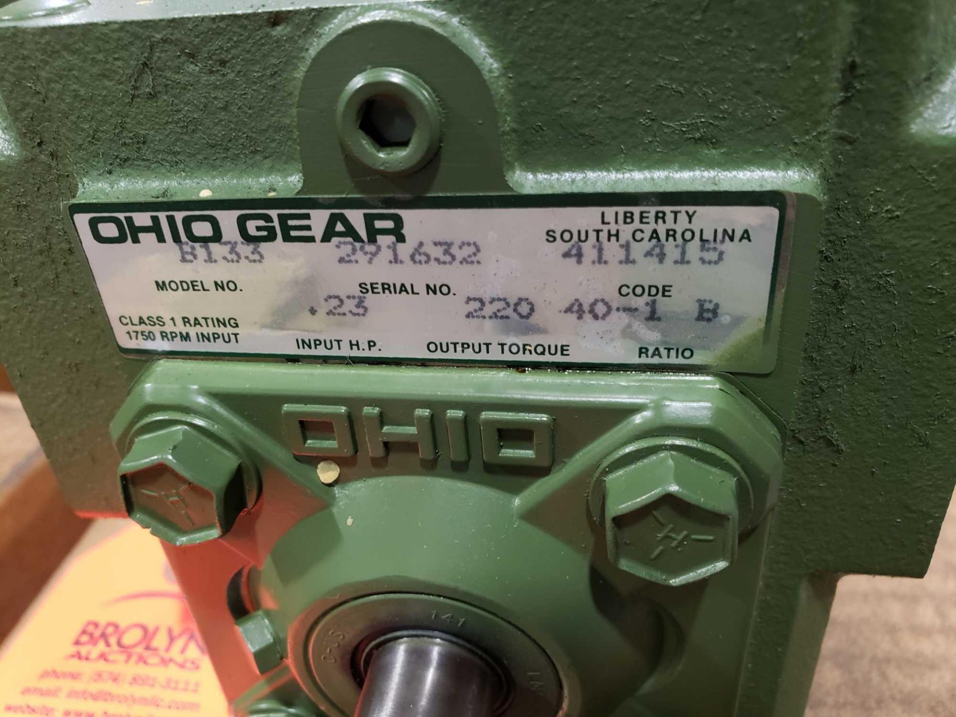 Ohio Gear model B-133 gearbox. 40-1 B ratio. New in box. - Image 2 of 2