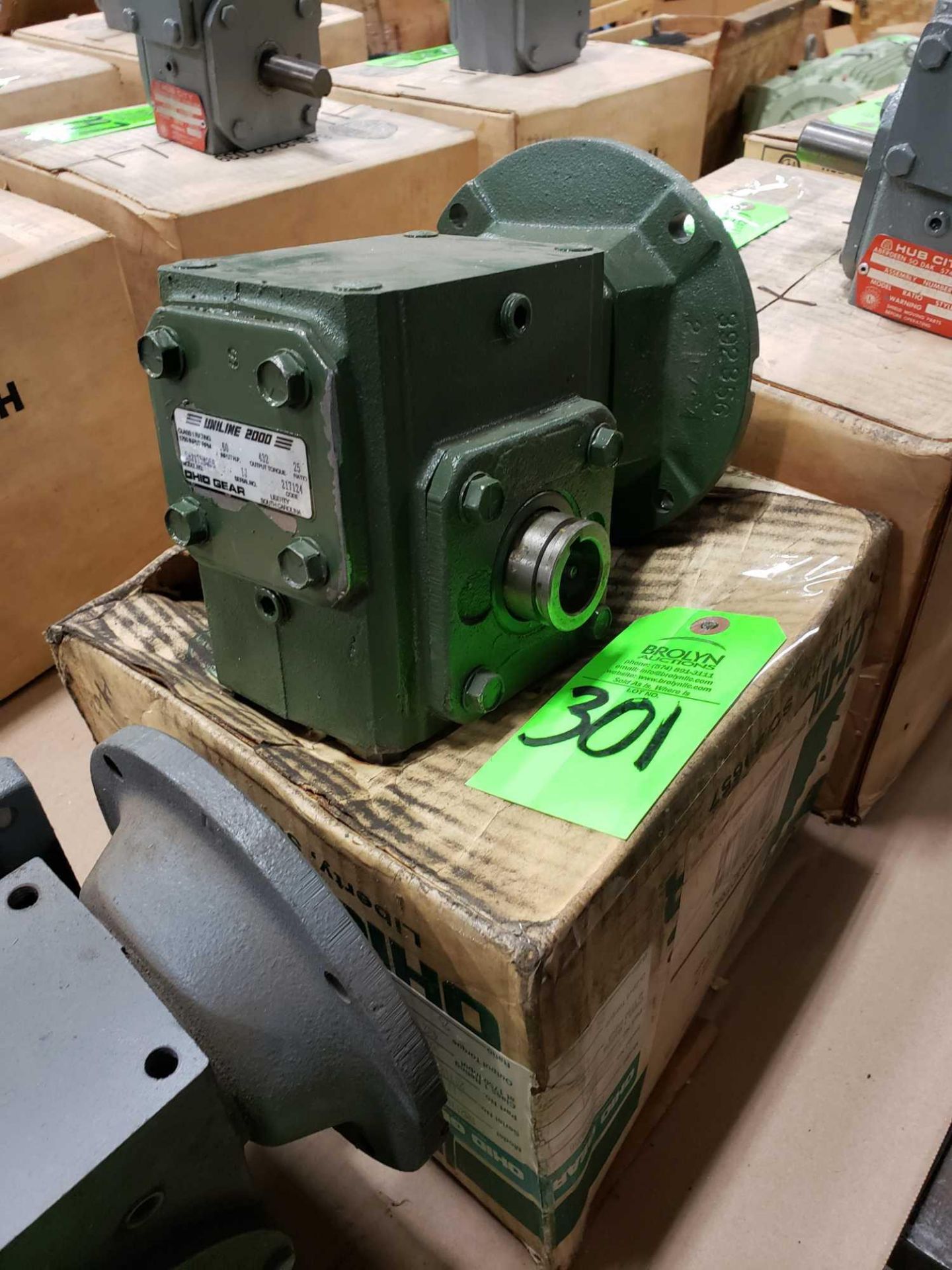 Ohio Gear model SM2175MQ56 speed reducer gear box. Ratio 25:1. New in box.