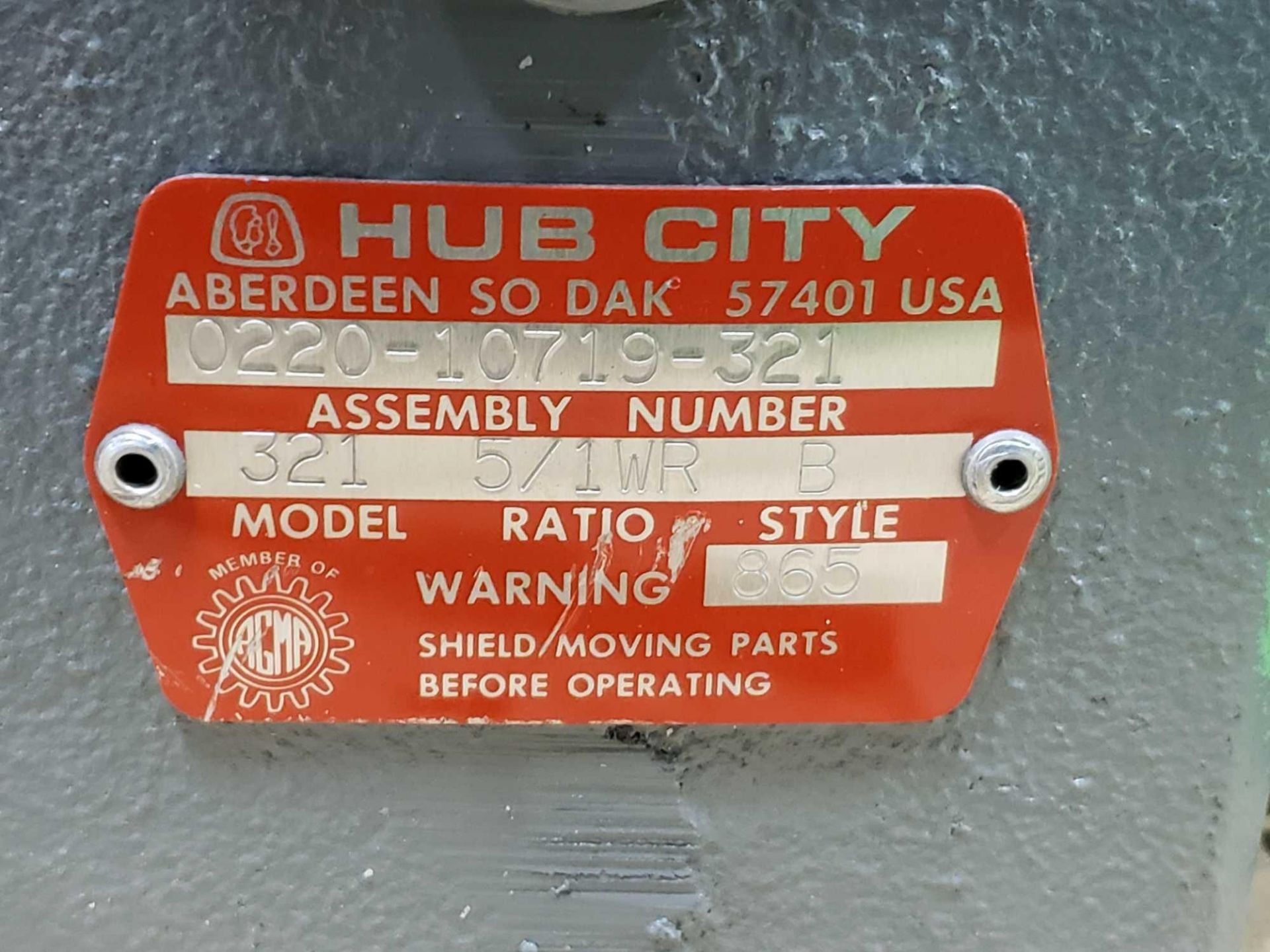 Hub City gear box speed reducer model 321, ratio 5/1WR, style B. New in box. - Image 2 of 3