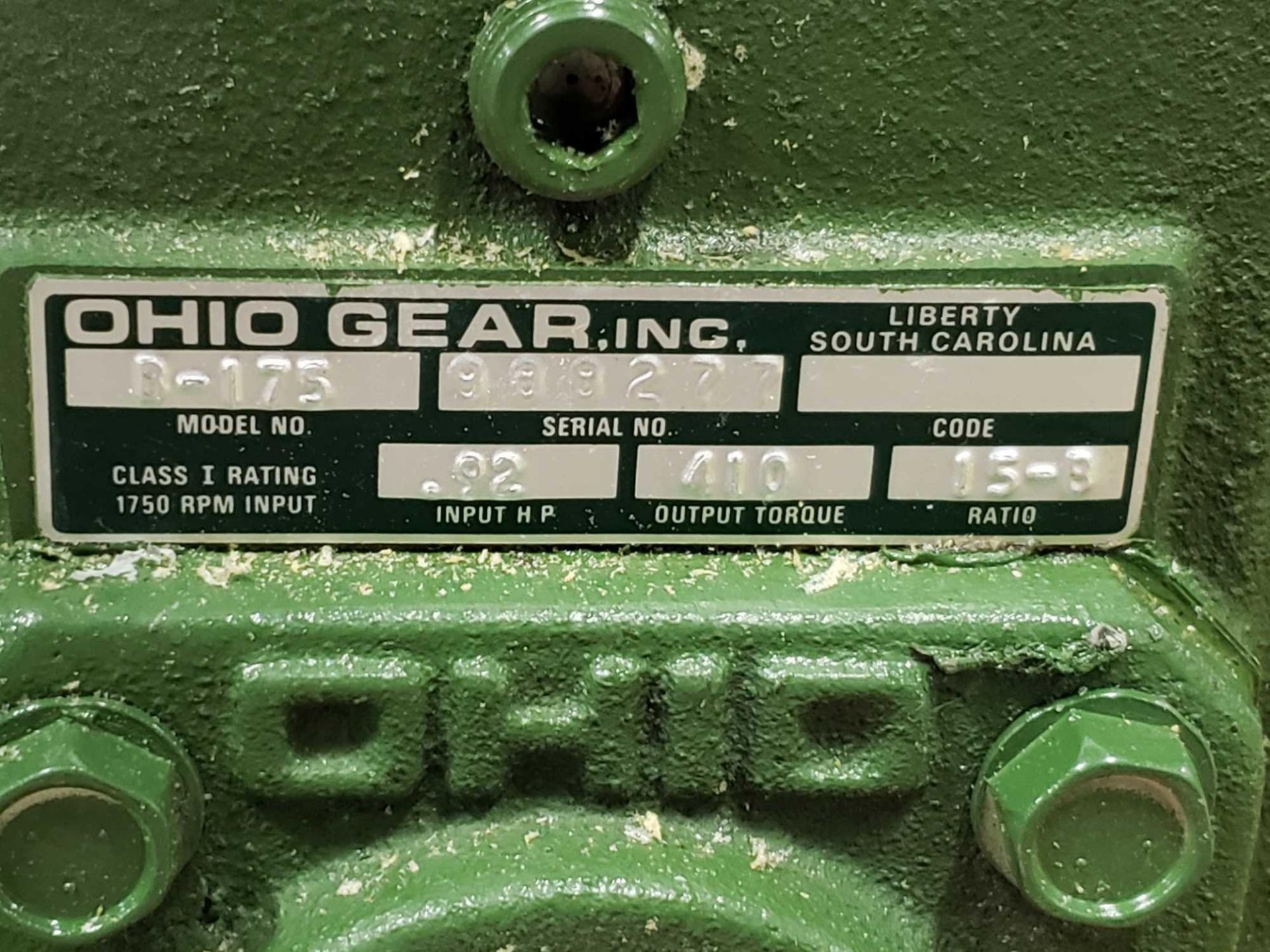 Ohio Gear model B-175 speed reducer gear box. Ratio 15-B. New in box. - Image 2 of 3
