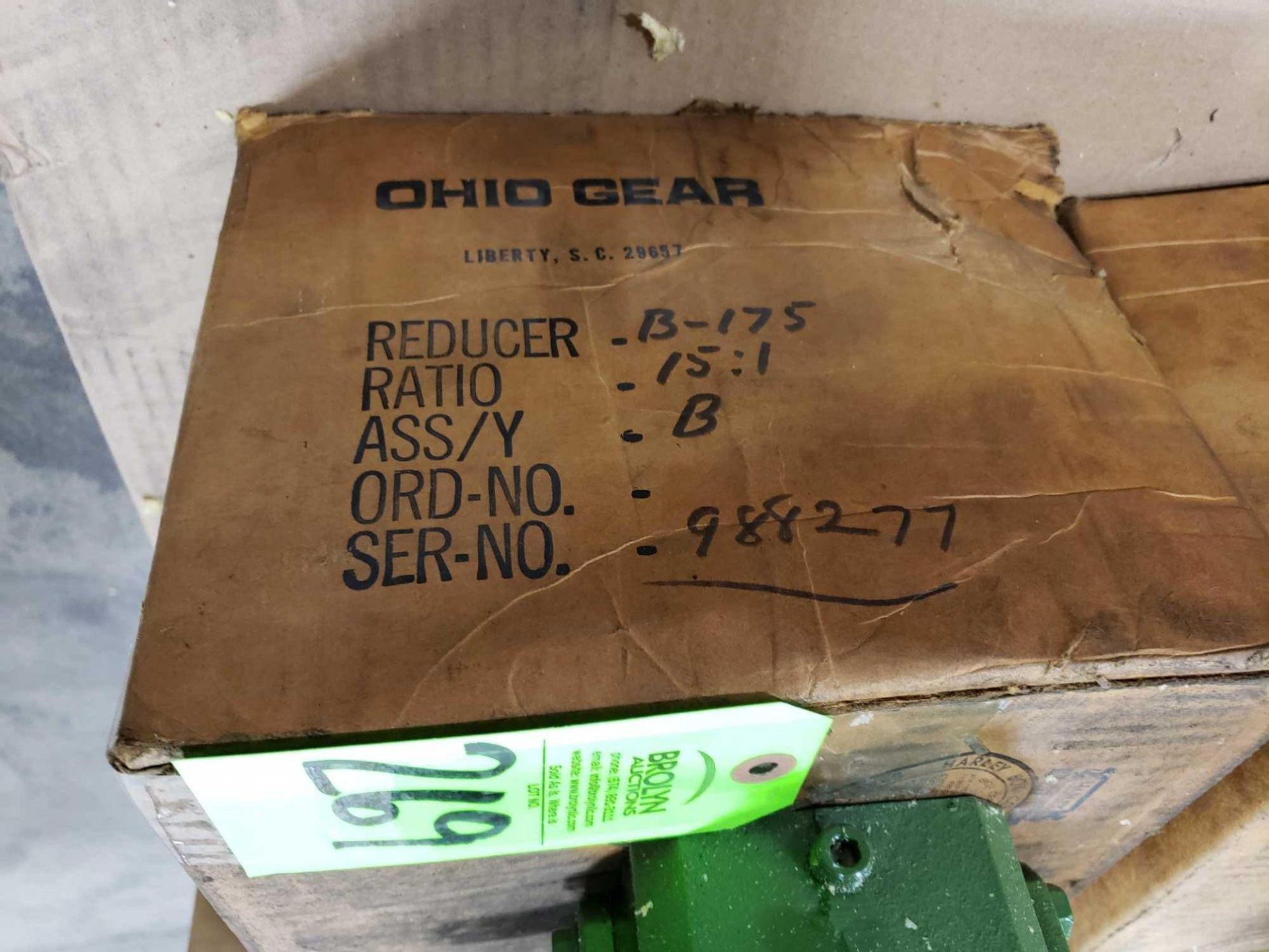 Ohio Gear model B-175 speed reducer gear box. Ratio 15-B. New in box. - Image 3 of 3