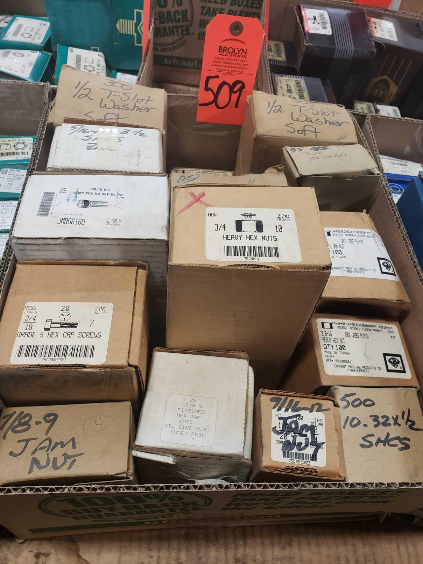 Qty 17 - Assorted boxes of new hardware, high grade, nuts, bolts, washers, etc. New in box.