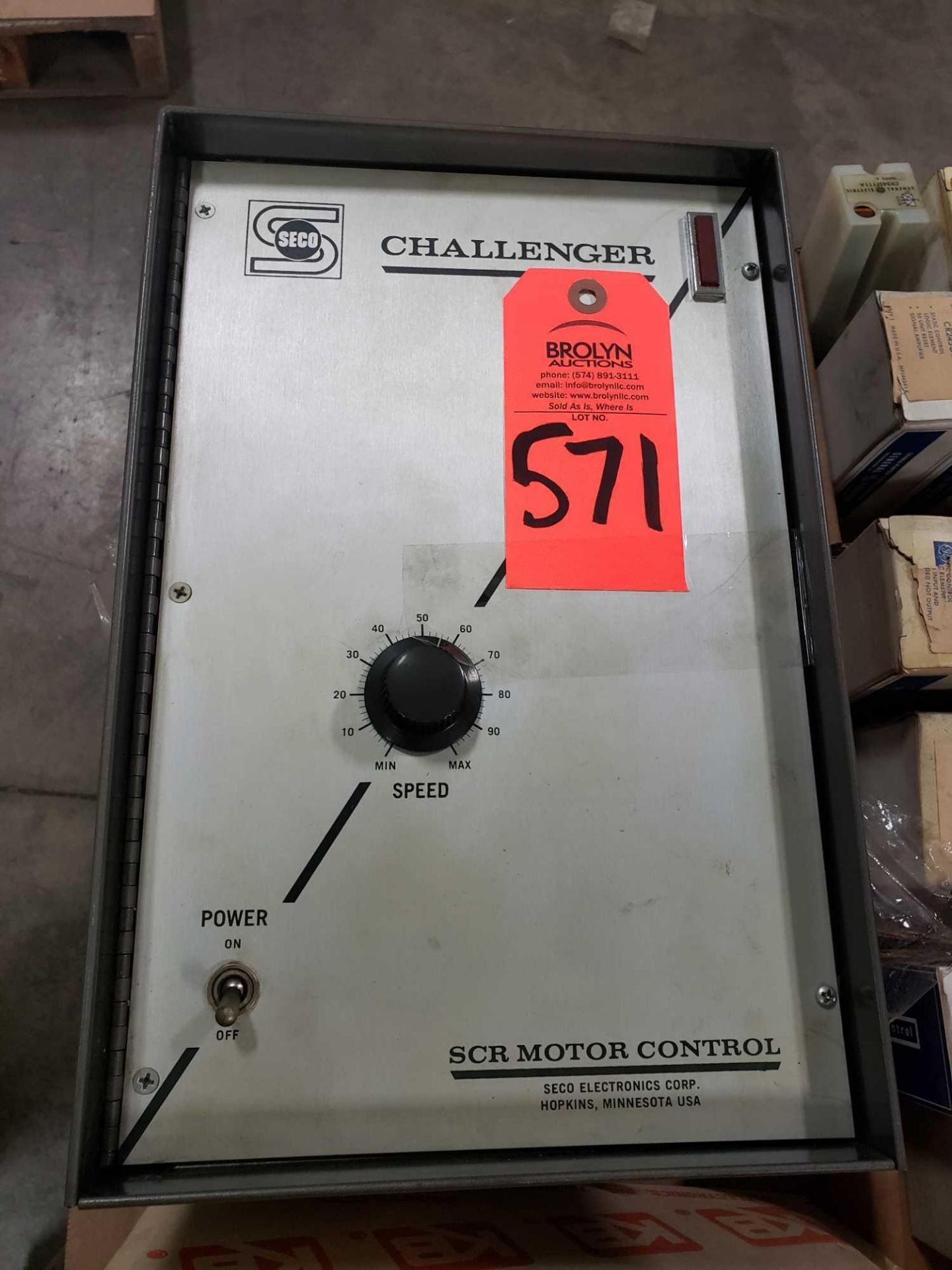 Seco Challenger 8500 SCR motor control part number 8501. New old stock with storage wear.