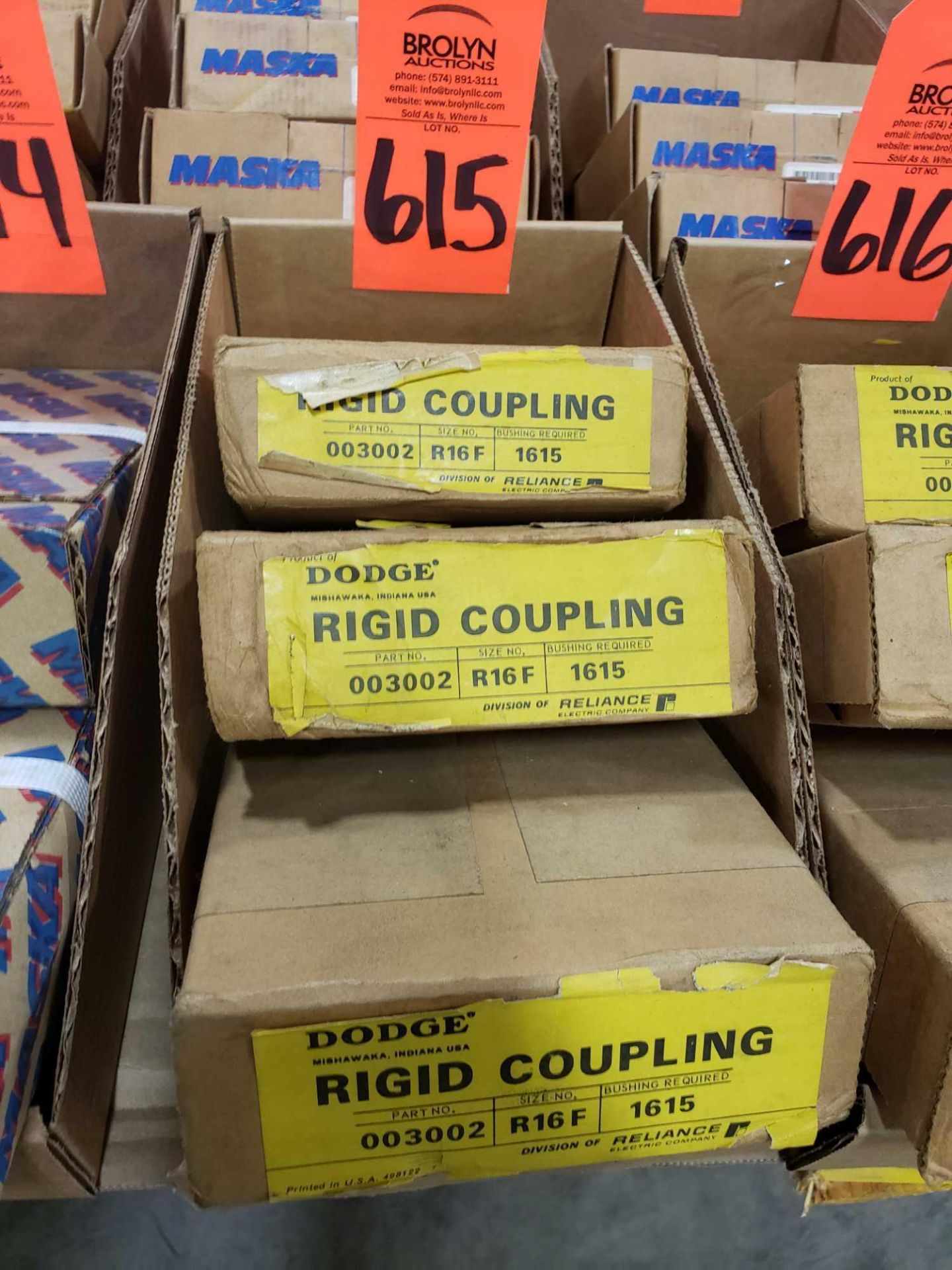 Qty 3 - Dodge Coupling size R16F. New in box.