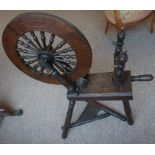 A Scottish Spinning Wheel, 103cm high