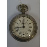 A White Metal Pocket Watch by Snowball, Son & Co, LD, Gateshead-on-Tyne, Made in Germany,