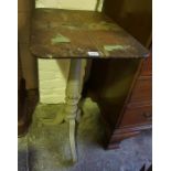 A Georgian Painted Tripod Table, With a shaped top, 77cm high, 41cm wide
