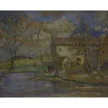 Agnes Raeburn RSW (1872-1955) "Borders Mill" Watercolour, signed lower right, 31 x 41cm, framed